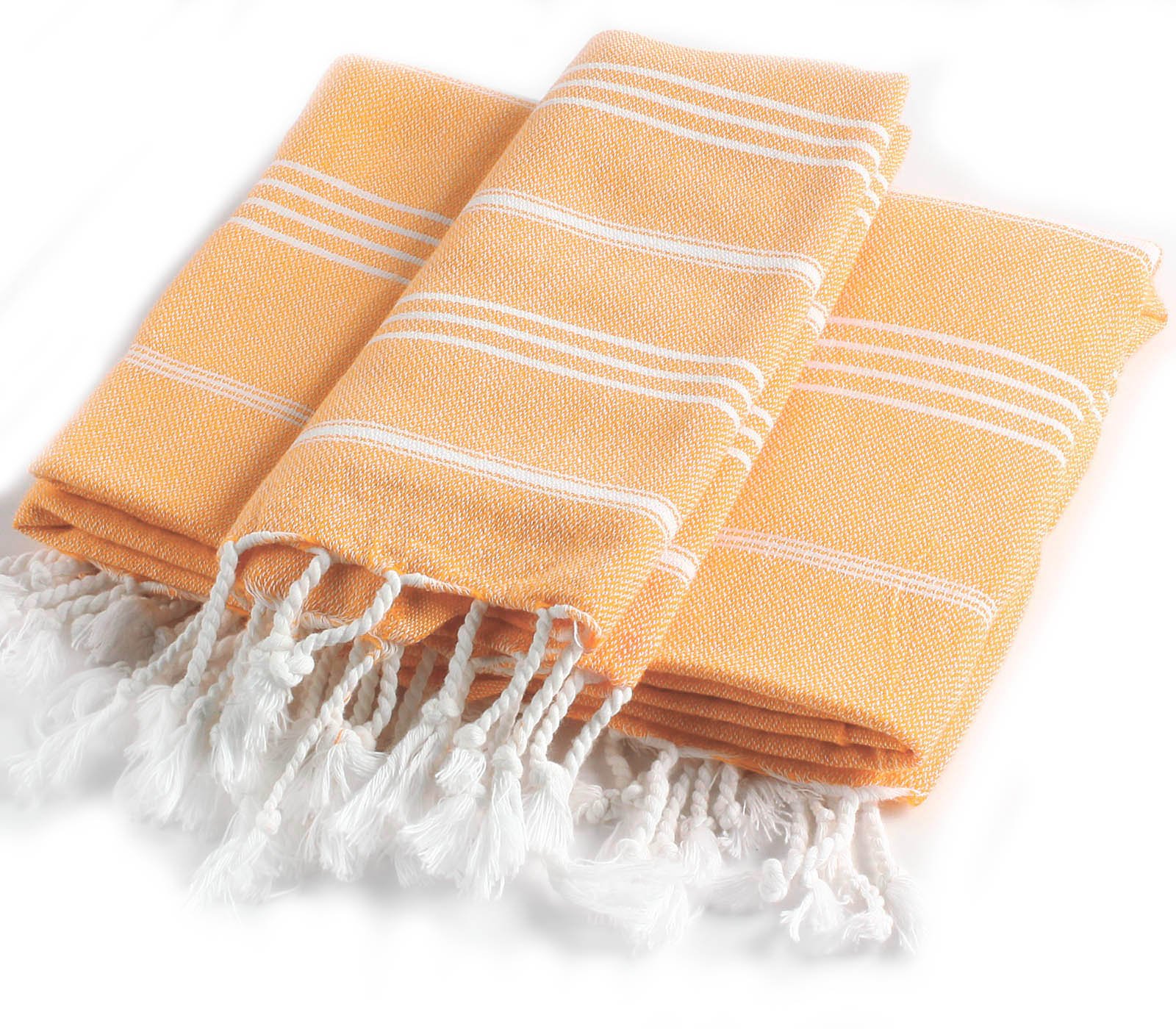 Premium 2-Piece Cacala Pestemal Turkish Towel Set - 100% Cotton Bath Towel (37x70 inches) & Hand Towel (23x36 inches) - Salmon Color - Perfect for Beach, Spa, Yoga & Home Use