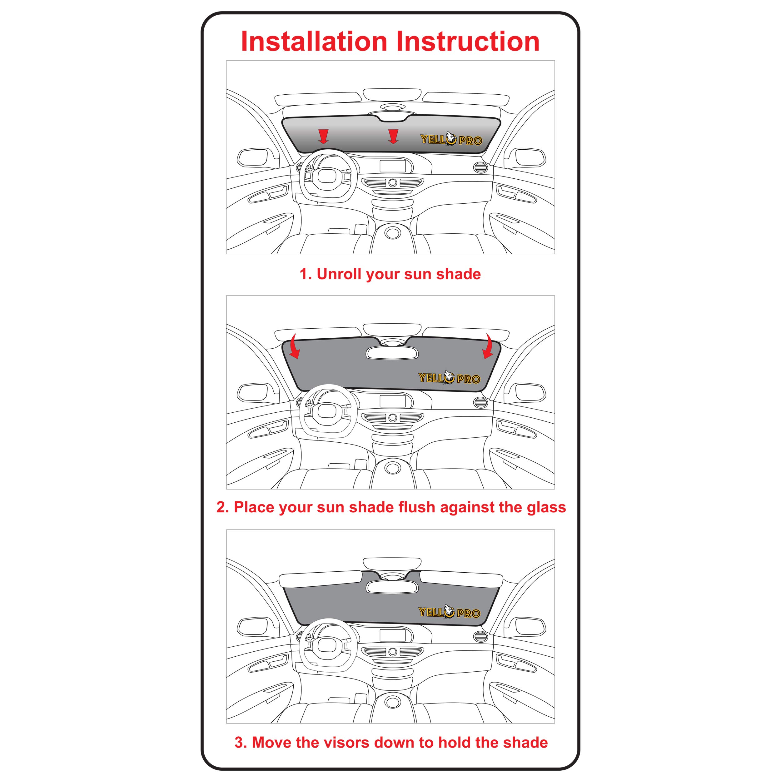 Custom Fit Reflective Windshield Sunshade for 2019-2025 Honda Passport SUV (All Trims) - UV Protection & Heat Shield | Perfect for Parking, Road Trips & Summer Protection