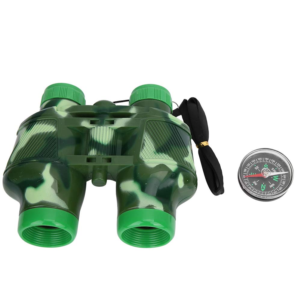 Alomejor Kids Binoculars Toy - Compact Binocular Telescope for Boys & Girls with Lanyard & Compass - Perfect for Bird Watching, Travel, Safari Adventure & Outdoor Exploration - Ideal Gift for Nature Lovers & Young Explorers