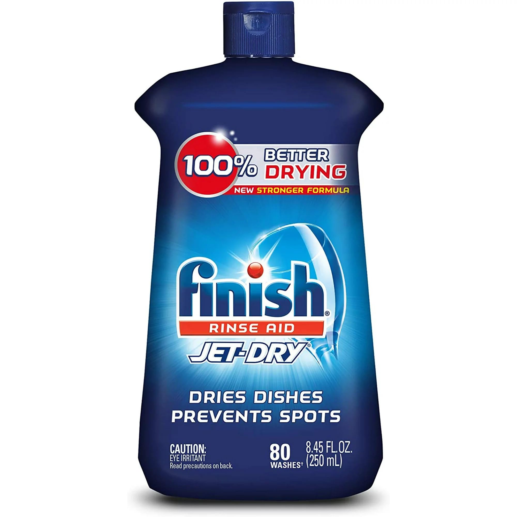 Finish Jet-Dry Rinse Aid - Dishwasher Rinse Agent & Drying Agent, 8.45 oz (Pack of 8) | Prevents Spots & Film, Enhances Drying | Perfect for Glassware, Silverware & Everyday Dishes