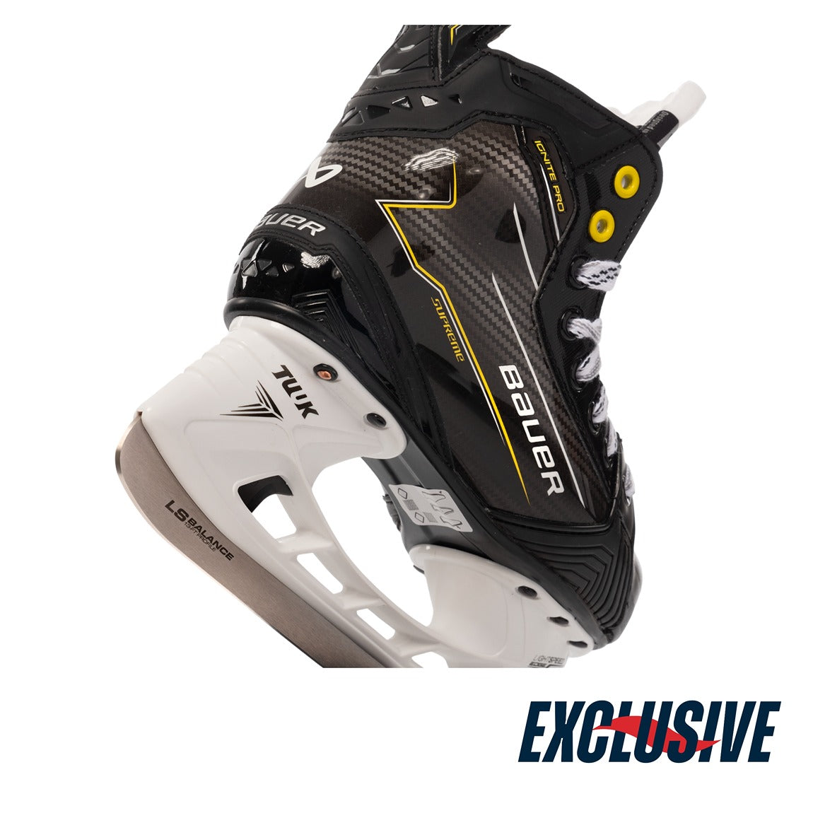Bauer Supreme Ignite Pro Hockey Skates (2024) - Junior Ice Skates for Youth Players - Perfect for Competitive Hockey Games & Ice Rink Training