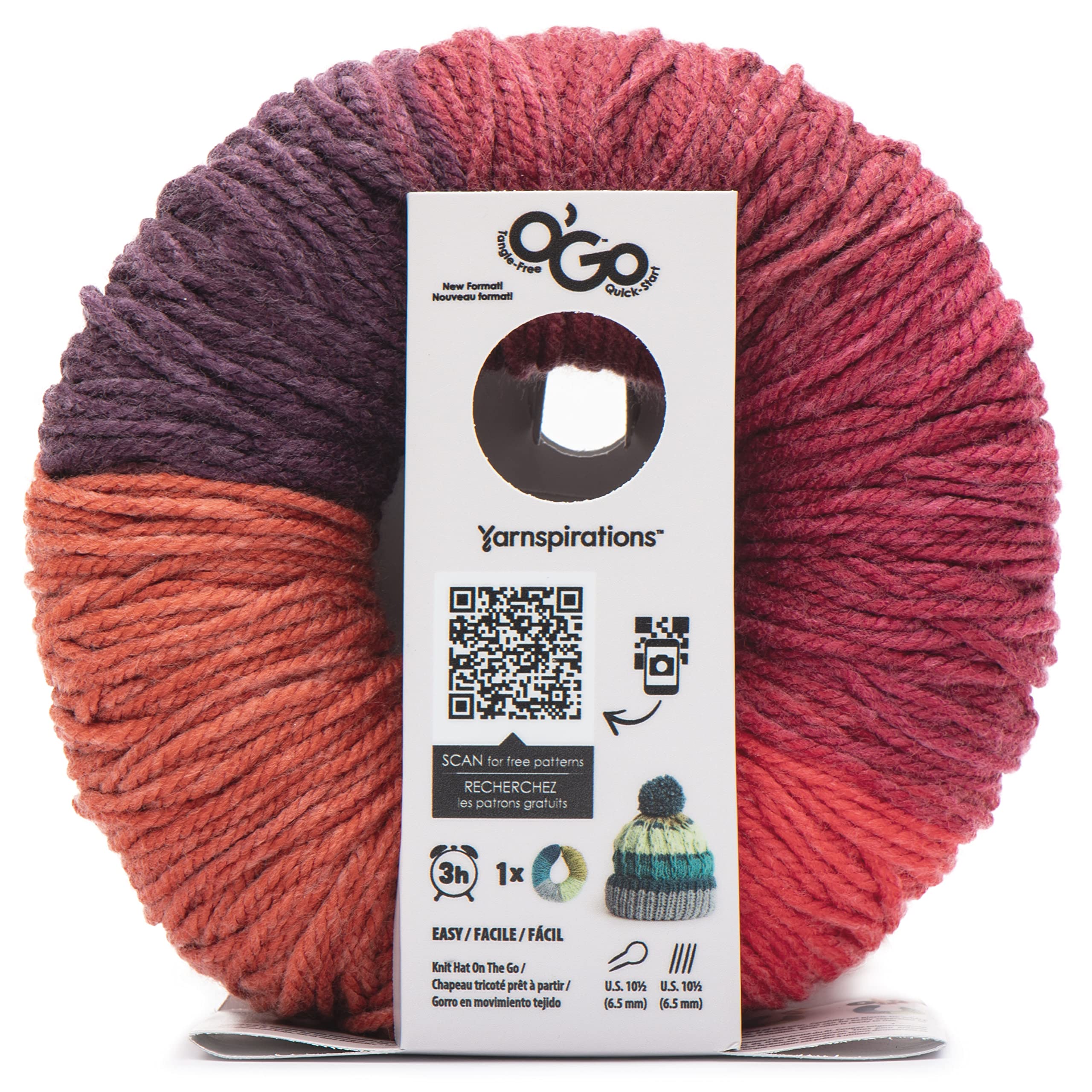COLORAMA O'GO Caron 180G Wine TIME Yarn - Premium Knitting Yarn for Sweaters, Scarves & DIY Crafts - Perfect for Fall/Winter Projects