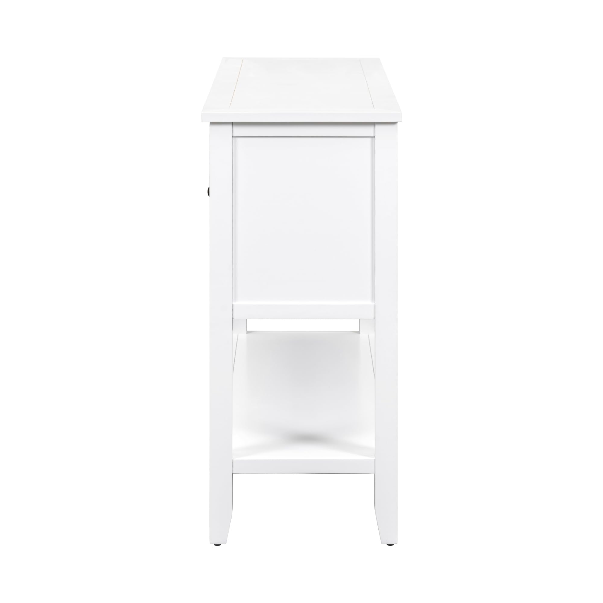 Merax Rustic White Sideboard Buffet Cabinet with Storage - Farmhouse Console Table for Dining Room, Living Room & Entryway Organization