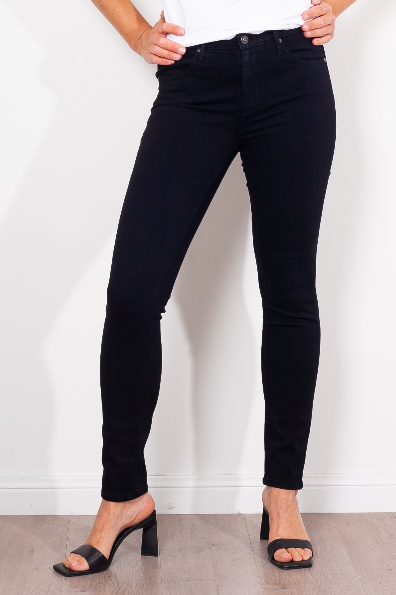 AG JEANS Prima Jean Super Black - High Waist Skinny Jeans for Women | Stretch Denim Pants | Perfect for Casual Wear, Office & Night Out