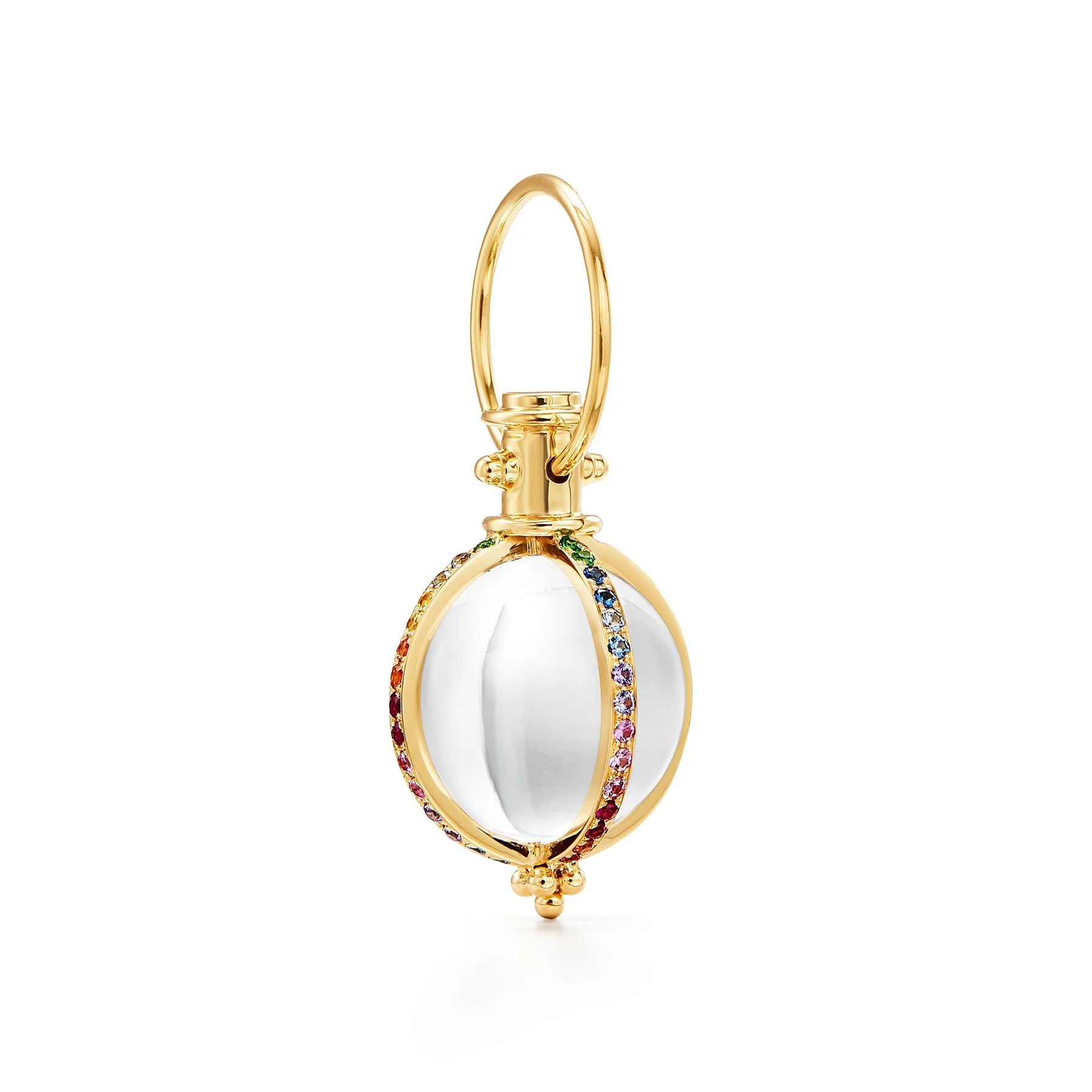 Temple St. Clair Classic Rainbow Amulet Necklace - 18K Gold Plated Pendant with Gemstones for Women | Perfect for Everyday Wear, Gift Giving & Special Occasions