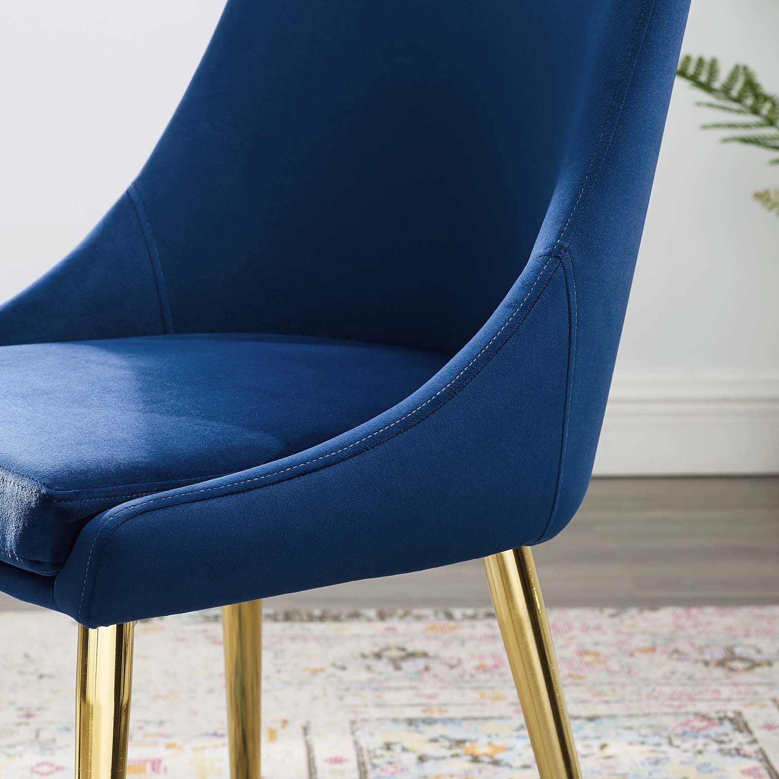 Viscount Modern Accent Performance Velvet Dining Chair - Upholstered Comfortable Seat for Kitchen, Dining Room & Home Decor - Perfect for Entertaining & Everyday Use