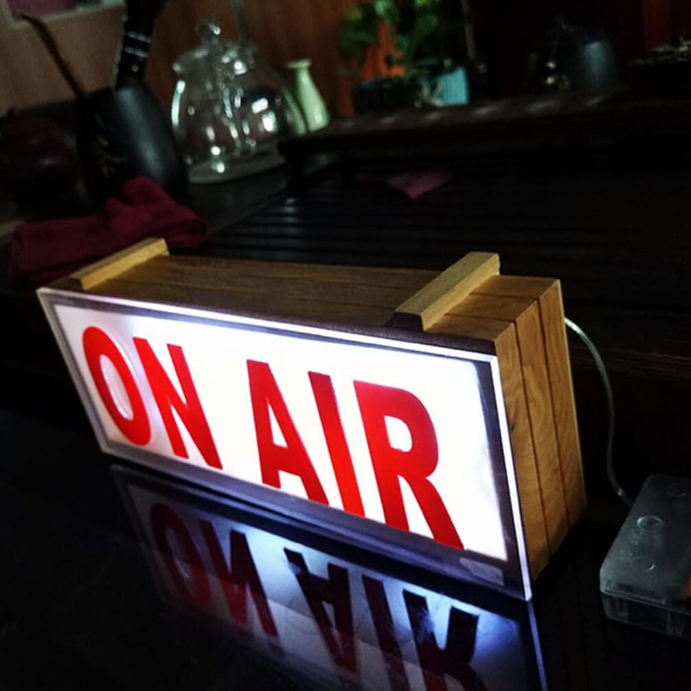 Uonlytech LED Letter Sign - Battery Powered On Air Light for Home Studio & Recording - Perfect for Podcasting, Live Streaming, and Video Recording