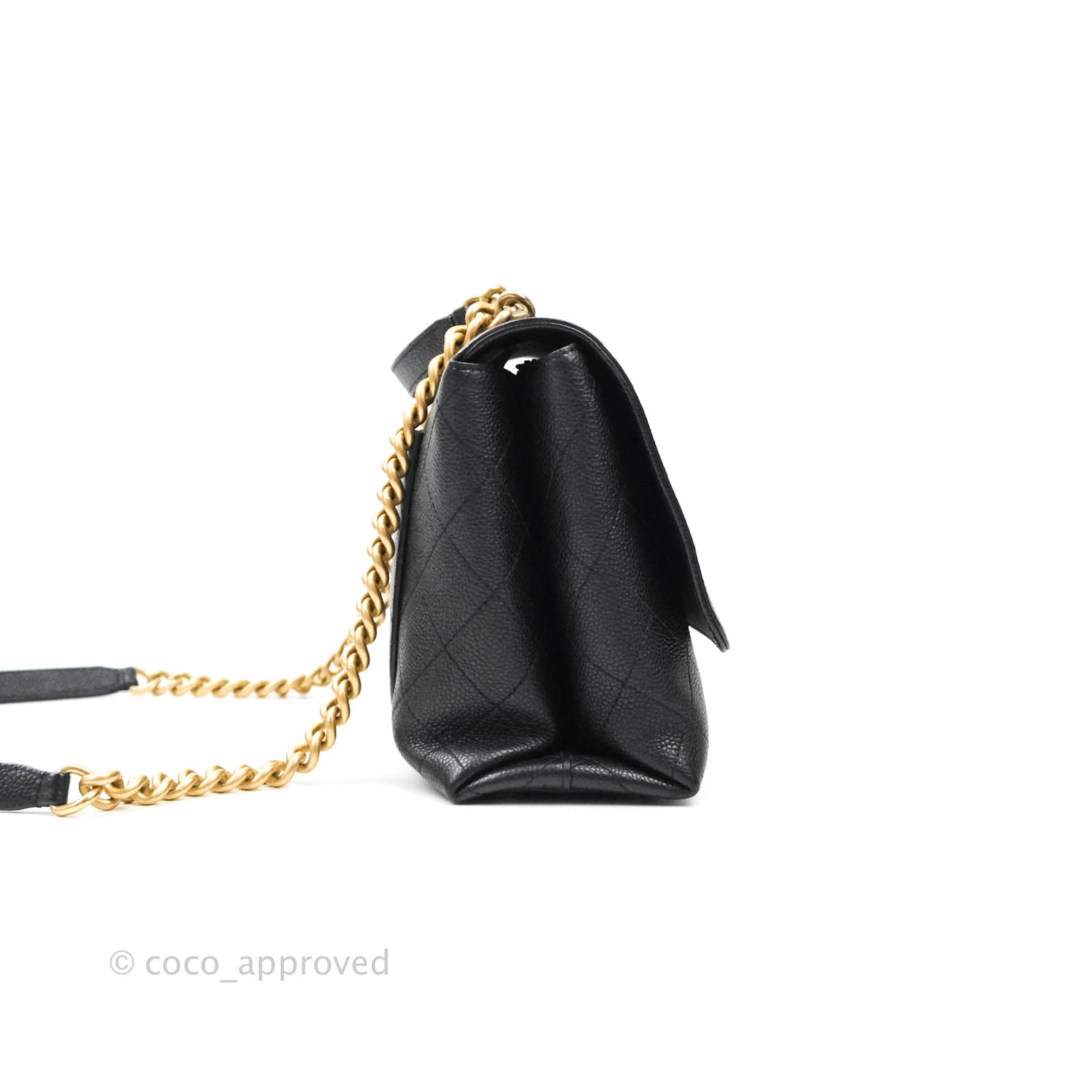 Chanel Chic Affinity Medium Grained Calfskin Handbag - Black with Aged Gold Hardware | Luxury Crossbody Bag for Women, Perfect for Date Night & Evening Events