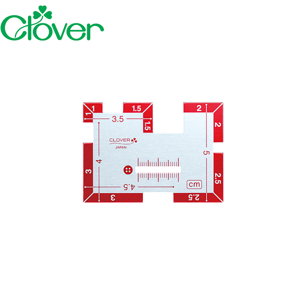 Clover Sewing Gauge - Professional Measuring Tool for Quilting, Dressmaking & Crafting | Perfect for Seam Allowance, Hemming & Button Spacing