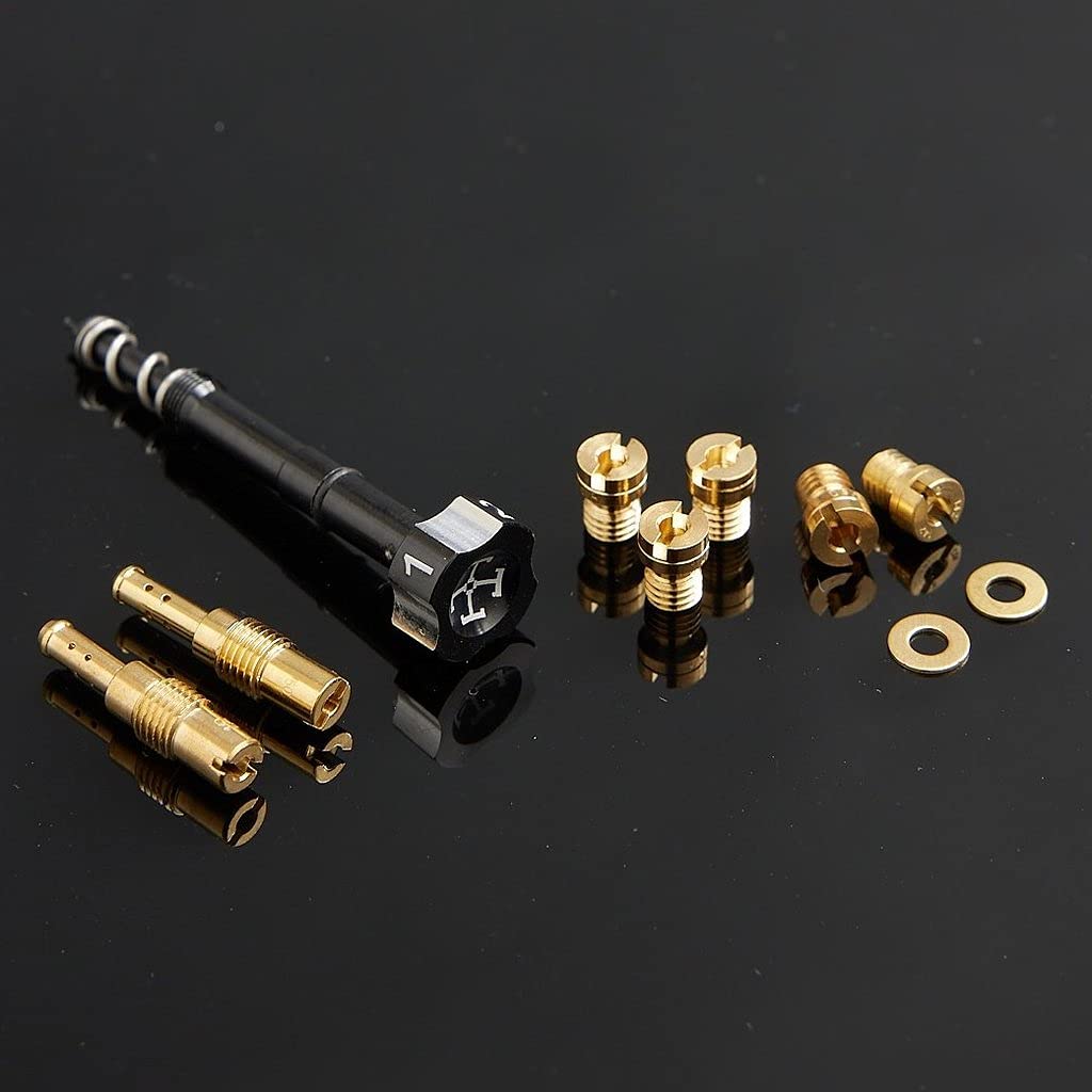 Honda Shadow Aero VT750 Carburetor Rebuild Kit - Performance Tuning Kit with 2 Pilot Jets & 5 Main Jets for VT750 Motorcycles - Carb Repair Kit for Improved Acceleration & Fuel Efficiency - Perfect for DIY Motorcycle Maintenance & Engine Upgrades