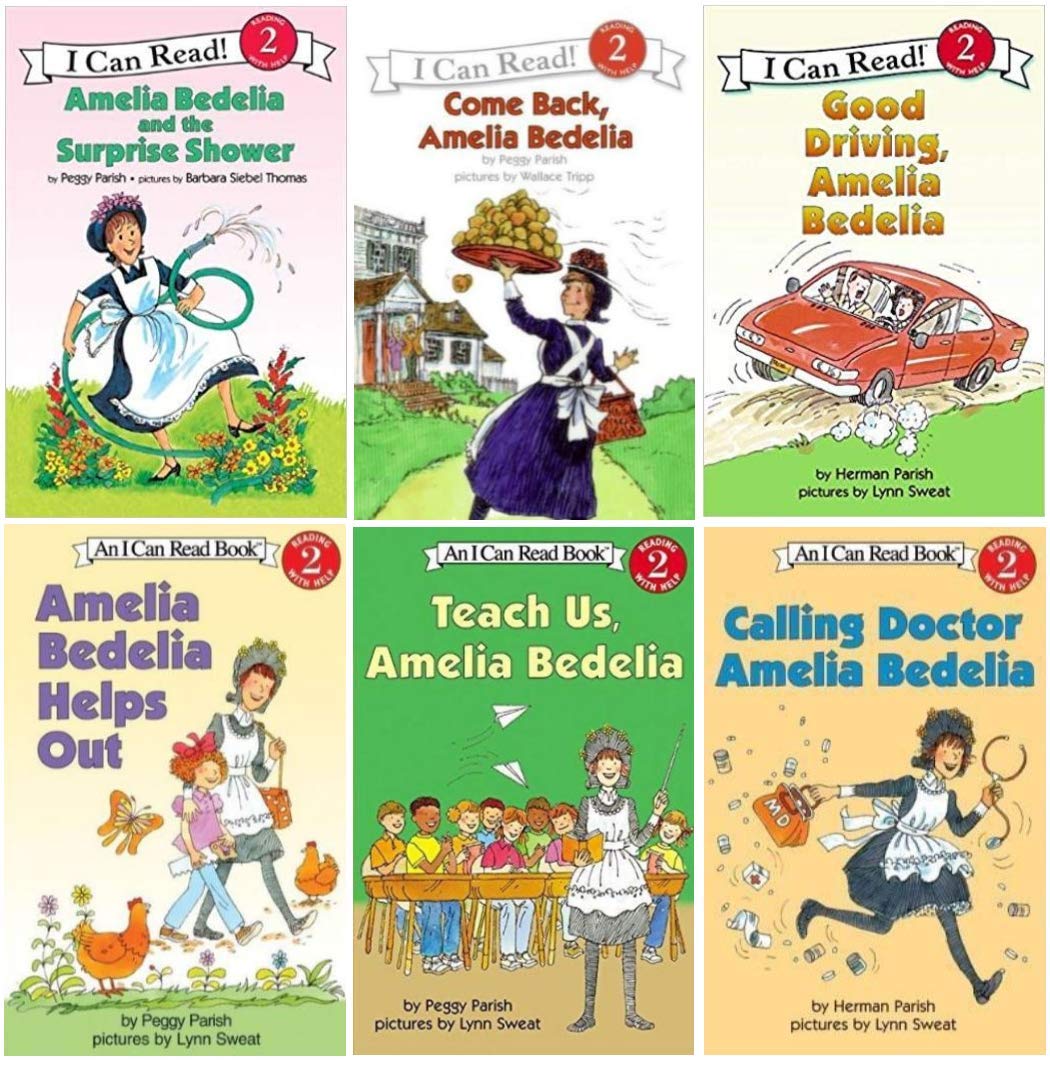 Amelia Bedelia 6 Pack Level 2 Book Set for Kids | I Can Read Series (Includes Helps Out, Good Driving, Calling Doctor & More) | Perfect for Early Readers & Classroom Learning