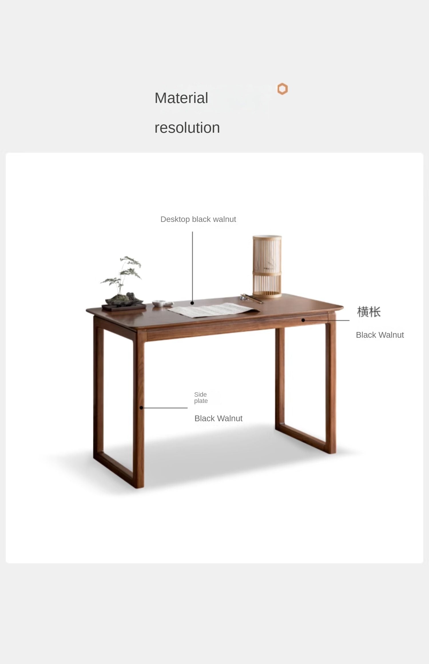Premium Black Walnut Solid Wood Writing Desk - Handcrafted Home Office Desk for Study & Work - Elegant Modern Design for Professionals & Students