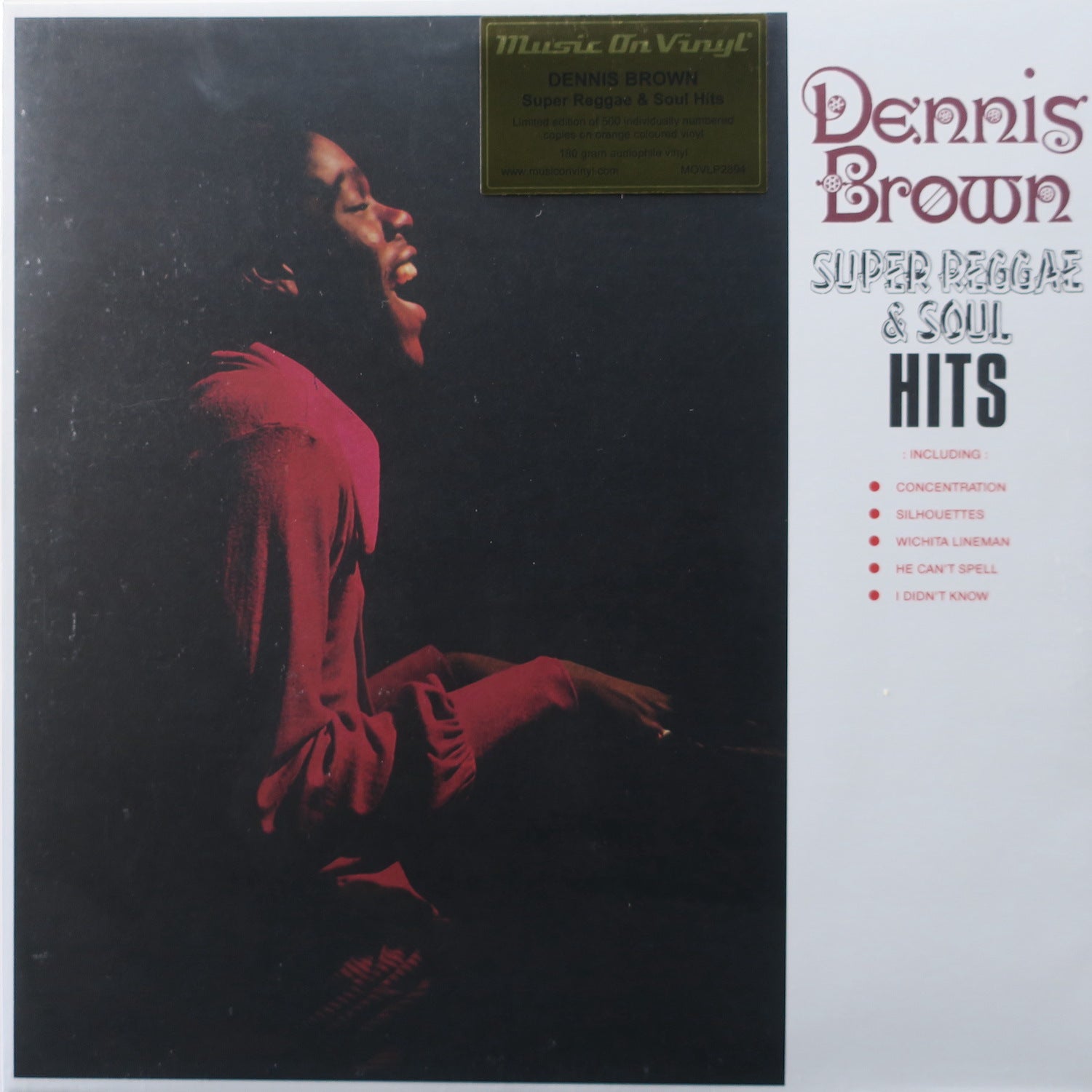 Dennis Brown 'Super Reggae & Soul Hits' 180g Vinyl LP Record - Classic 1973 Reggae Music for Home Listening & Vinyl Collections