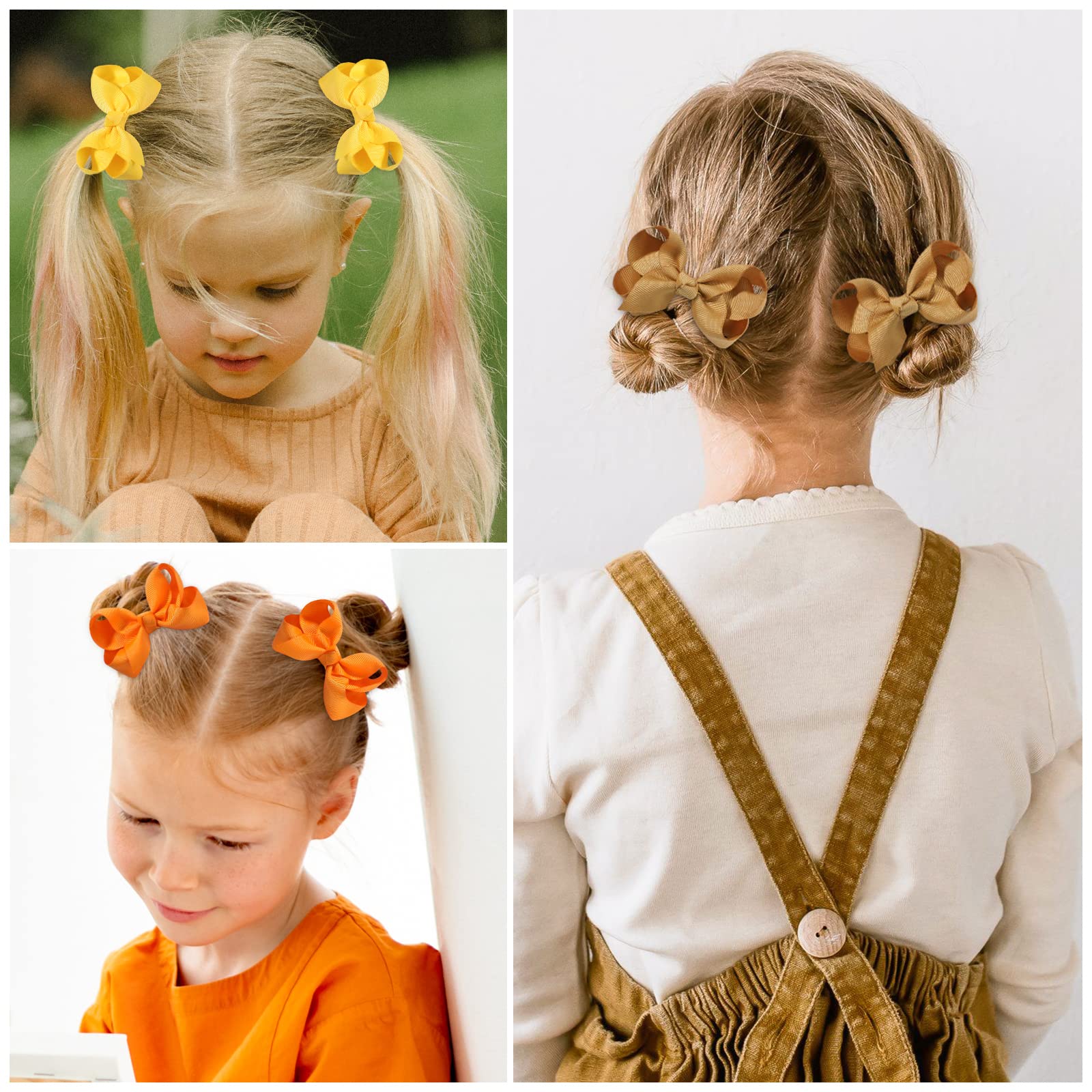 80PCS 3 Inch Hair Bows for Girls - Grosgrain Ribbon Toddler Hair Accessories with Alligator Clips for Baby Girls, Kids & Teens - Perfect for Parties, School, Holidays & Everyday Wear