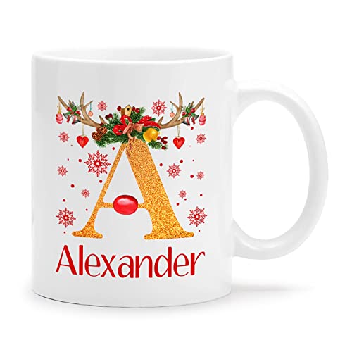 Initial Name Christmas Mug