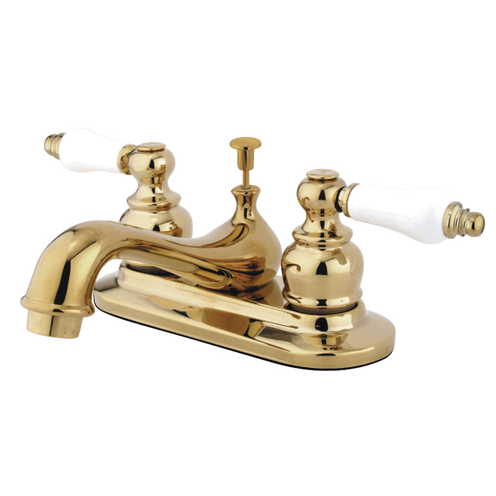 Kingston Brass KB604B 4-Inch Centerset Bathroom Faucet - Chrome Finish, Single Handle for Sink & Vanity, Perfect for Modern Bathroom Renovation