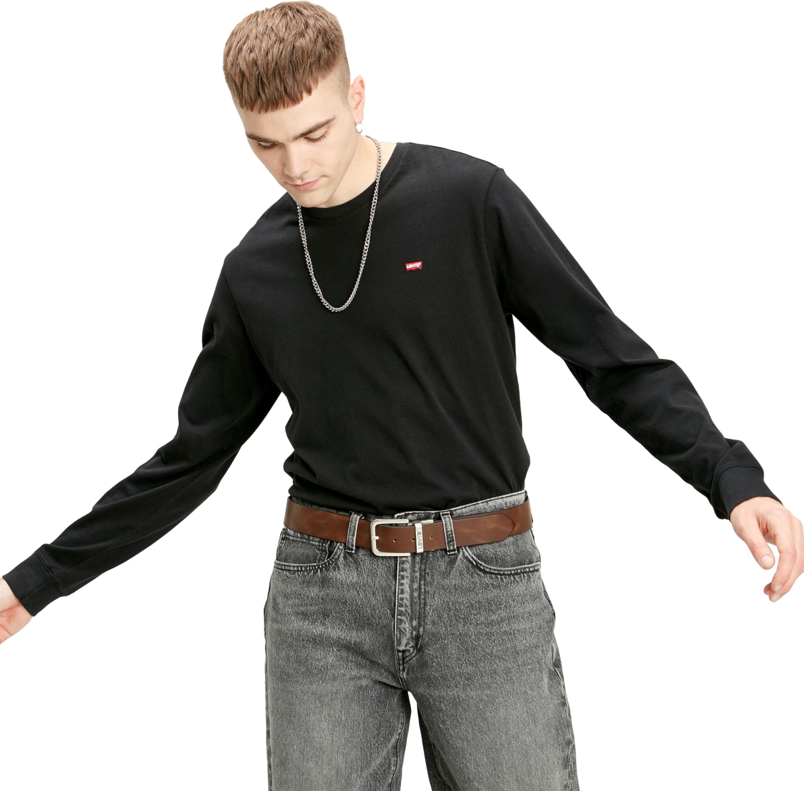 Levi's Genuine Leather Men's Belt - Classic Casual & Dress Wear - Adjustable Strap for Jeans, Pants & Suits | Perfect for Everyday Use, Office & Formal Occasions