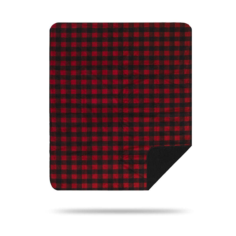 Denali Ultimate Comfort Plaid Throw Blanket - Premium Plush, Hand-Stitched, Super Soft & Cozy Made in USA - Perfect for Sofa, Bed, Couch & Winter Warmth