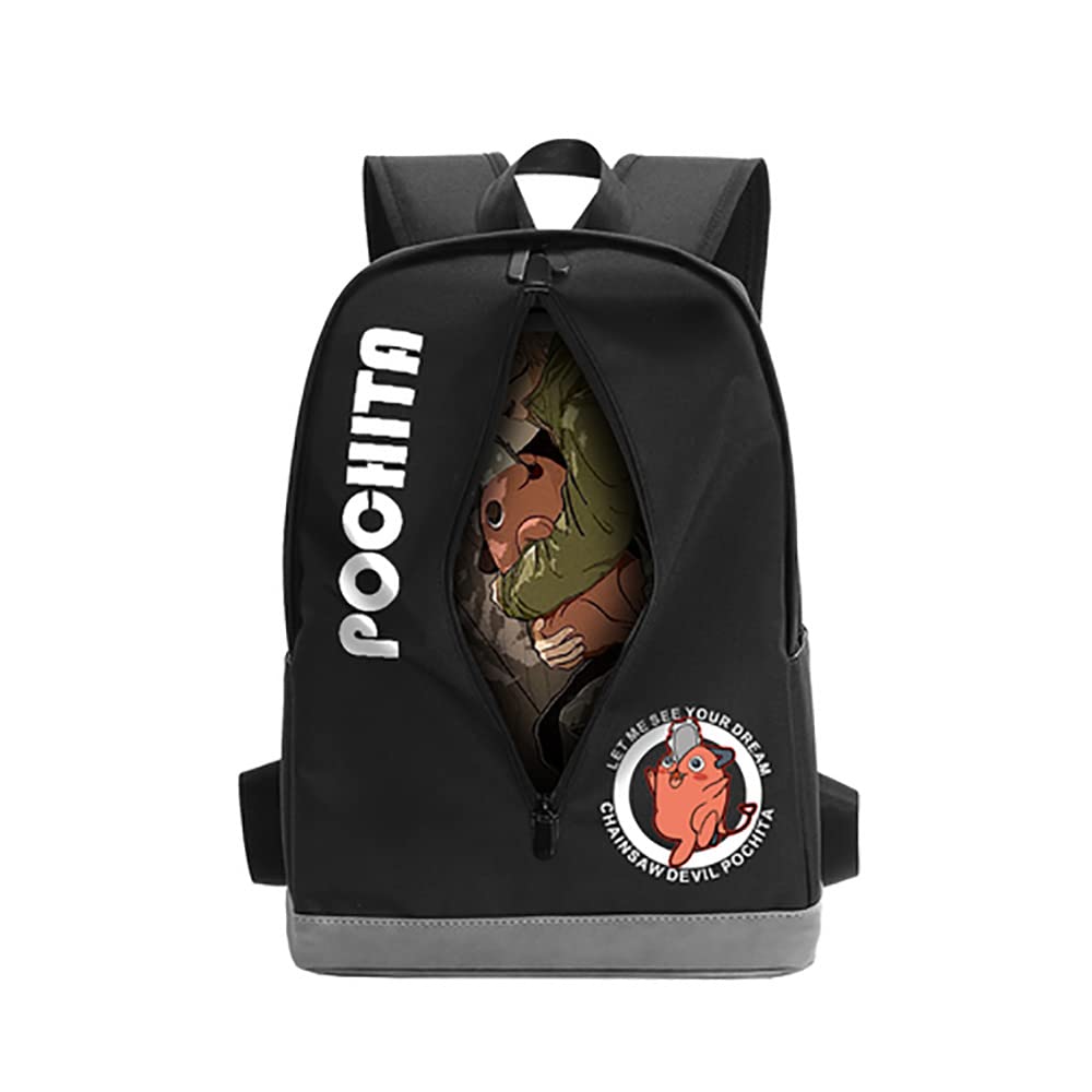Anime Chainsaw Man Pochita Backpack - Multifunctional School, Laptop & Travel Backpack for Students, Camping & Daily Use | Perfect Gift for Anime Fans