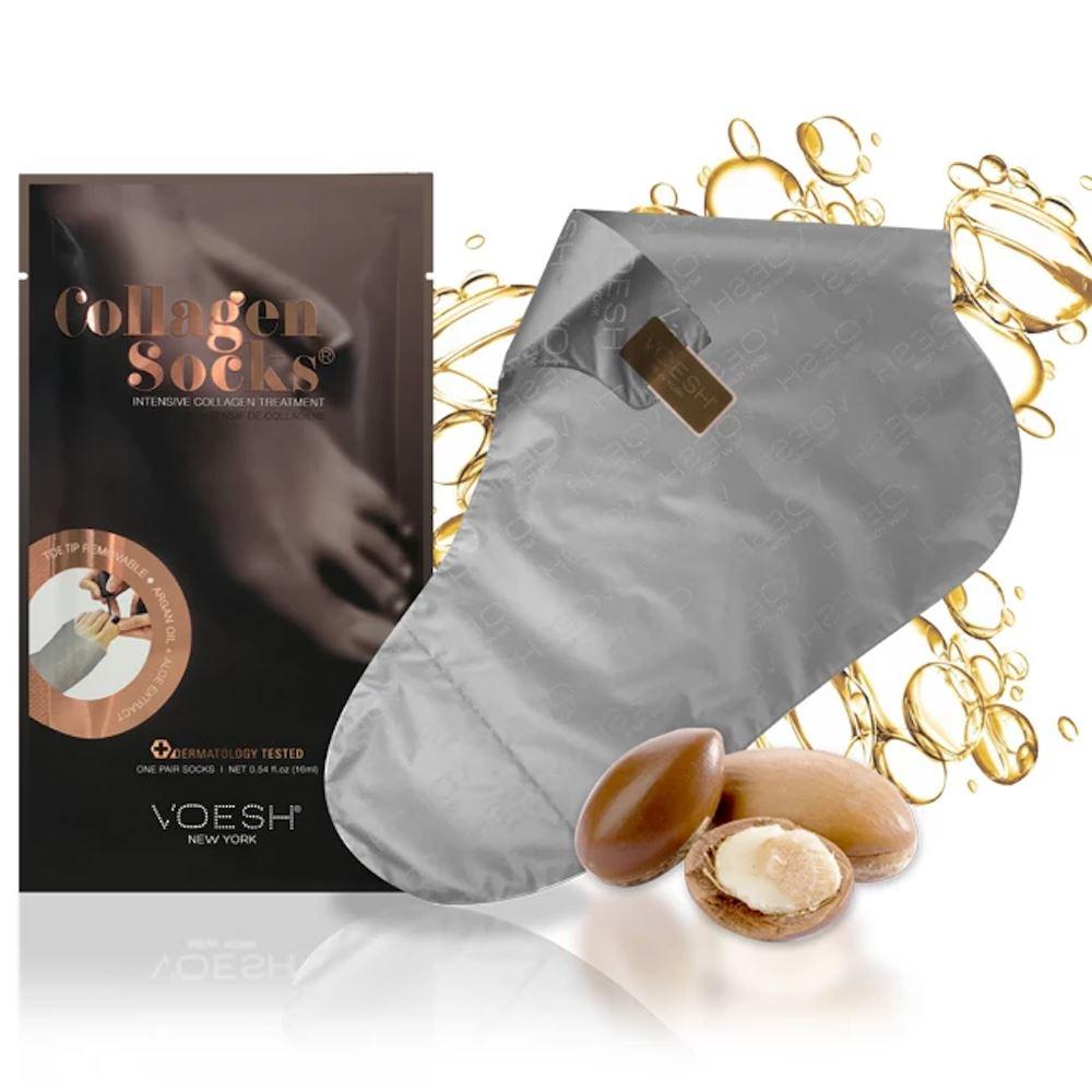 Premium Collagen Infused Moisturizing Socks for Women - Soft Spa Foot Treatment - Voesh Luxury Foot Care for Dry Cracked Heels - Perfect for At-Home Pedicures & Relaxation