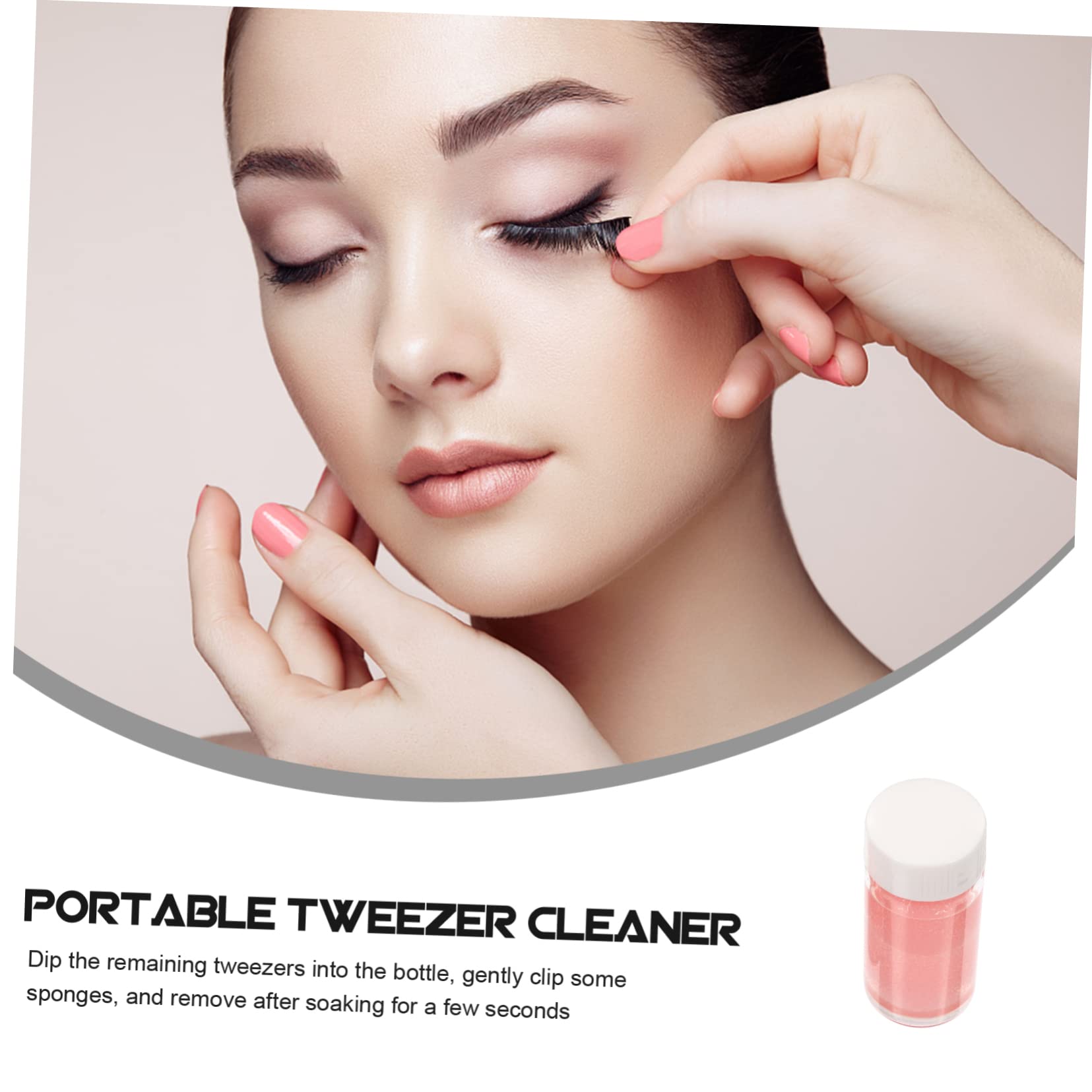 4-Piece Tweezer Cleaning Kit - Professional Makeup Brush & Eyelash Extension Glue Remover - Perfect for Salon, Home & Travel Use