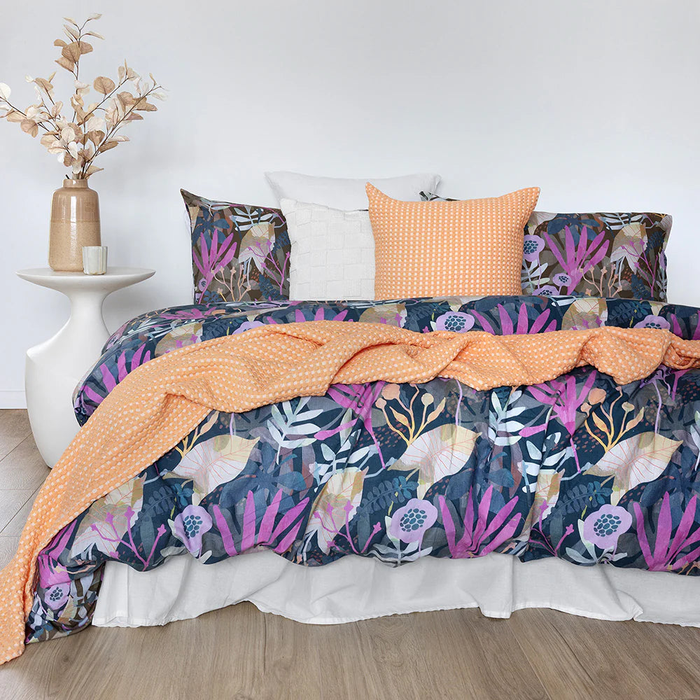 Bambury Hana Reversible Duvet Cover Set - Soft & Breathable Bedding Set for Queen Size - Perfect for Master Bedroom, Guest Room & Cozy Home Decor