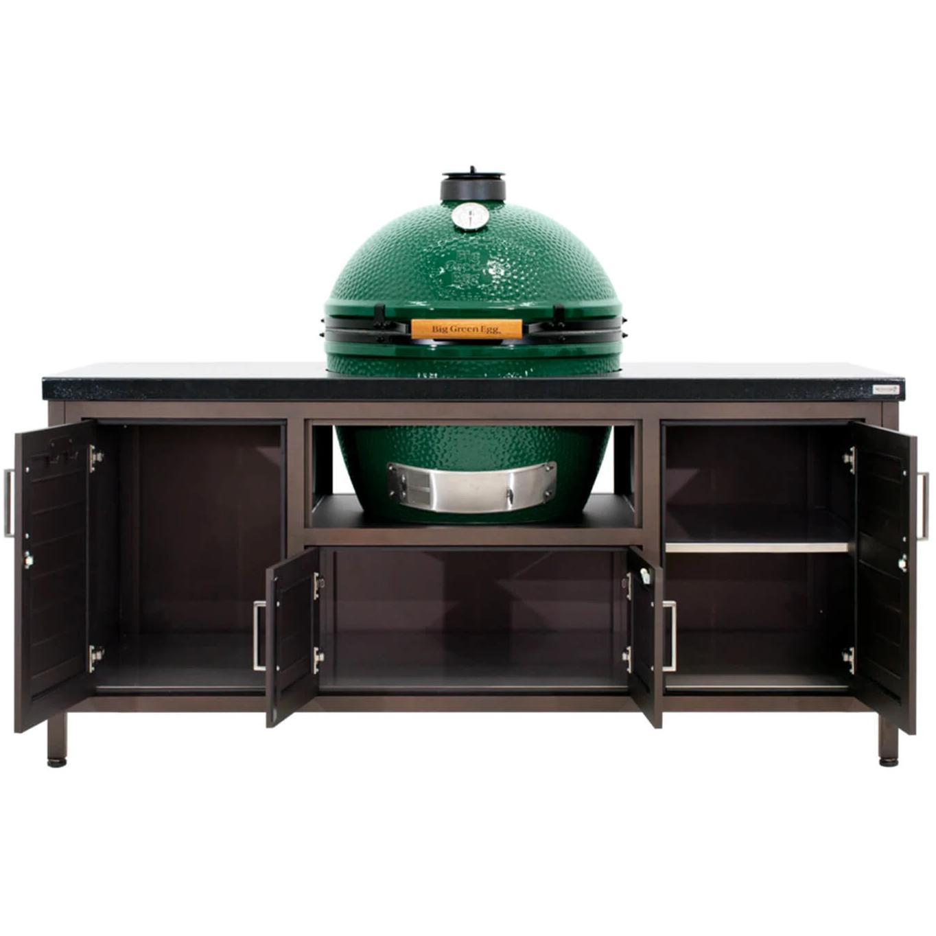 Big Green Egg 72-Inch Modern Farmhouse Style Outdoor Grill Table for XL Egg 127730 - Perfect for Backyard BBQs, Patio Cooking & Outdoor Entertaining