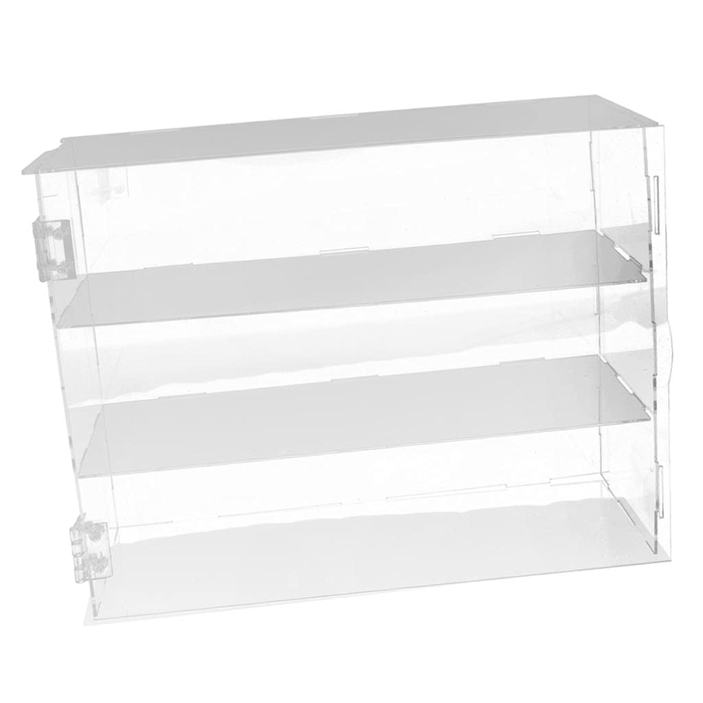 B Blesiya 3-Tier Clear Acrylic Display Case - Dustproof Protection Box for Action Figures, Dolls, Cars & Collectibles (28x12x36cm) - Perfect for Showcasing Collections in Home, Office or Retail Stores