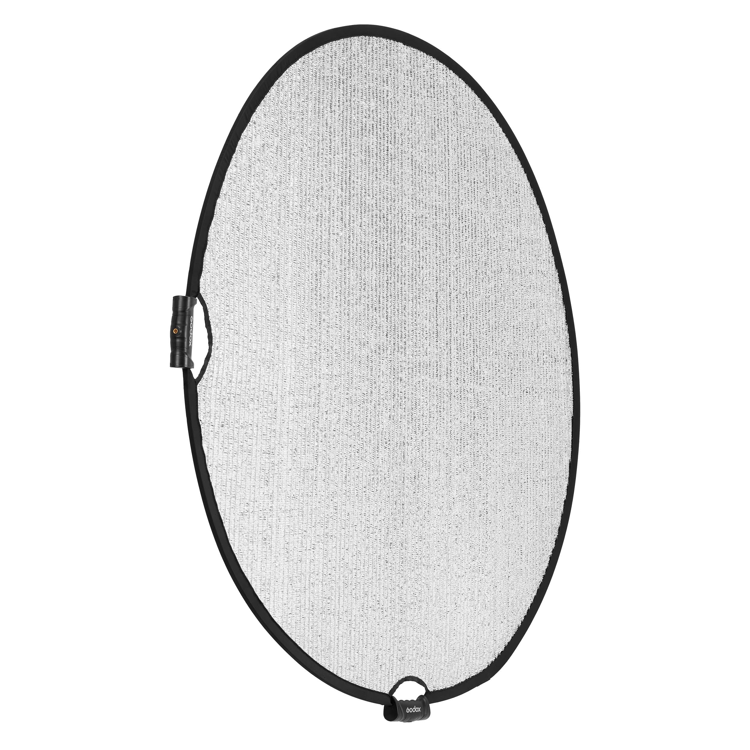W RFT130 52-Inch Collapsible Windproof Silver Photography Reflector - Professional Light Reflector for Outdoor Photo Shoots, Studio Lighting & Portrait Photography