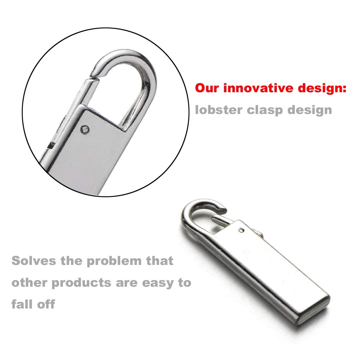 Zpsolution Metal Zipper Pull Tab Replacement - Durable Zipper Handle Repair Kit for Suitcases, Luggage, Jackets, Backpacks, Coats & Boots | Easy Fix for Broken Zippers on Travel Gear & Outerwear