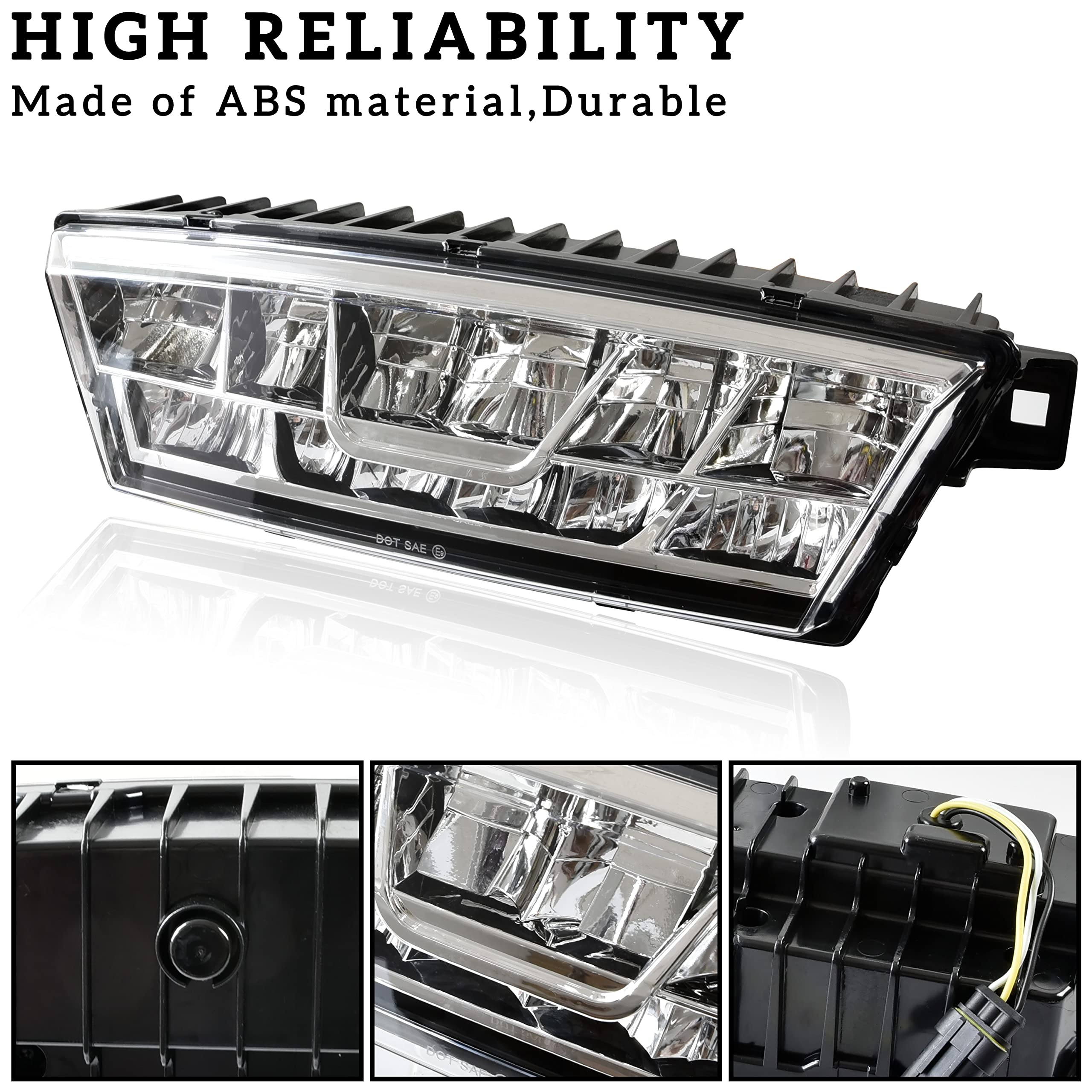 Polaris Slingshot LED Headlight Assembly - Center Headlight Kit Compatible with 2020-2023 S/R/SL/SLR/GT Models | High-Performance Lighting Upgrade for Night Driving & Customization