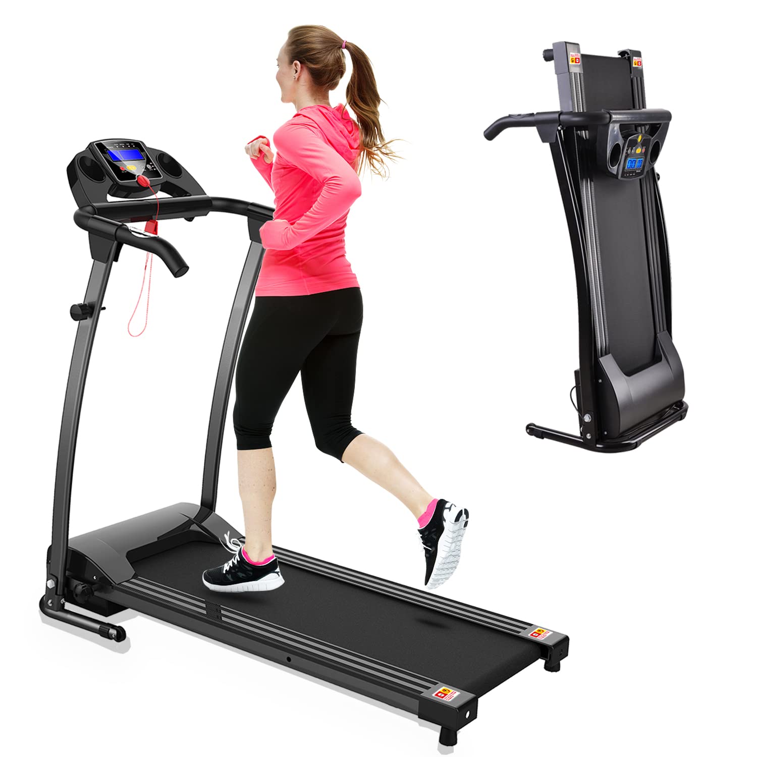 FYC Foldable Electric Treadmill - Portable Home Running Machine for Walking, Jogging & Workouts | Compact Fitness Equipment for Small Spaces & Home Gyms | Perfect for Apartment Exercise & Cardio Training