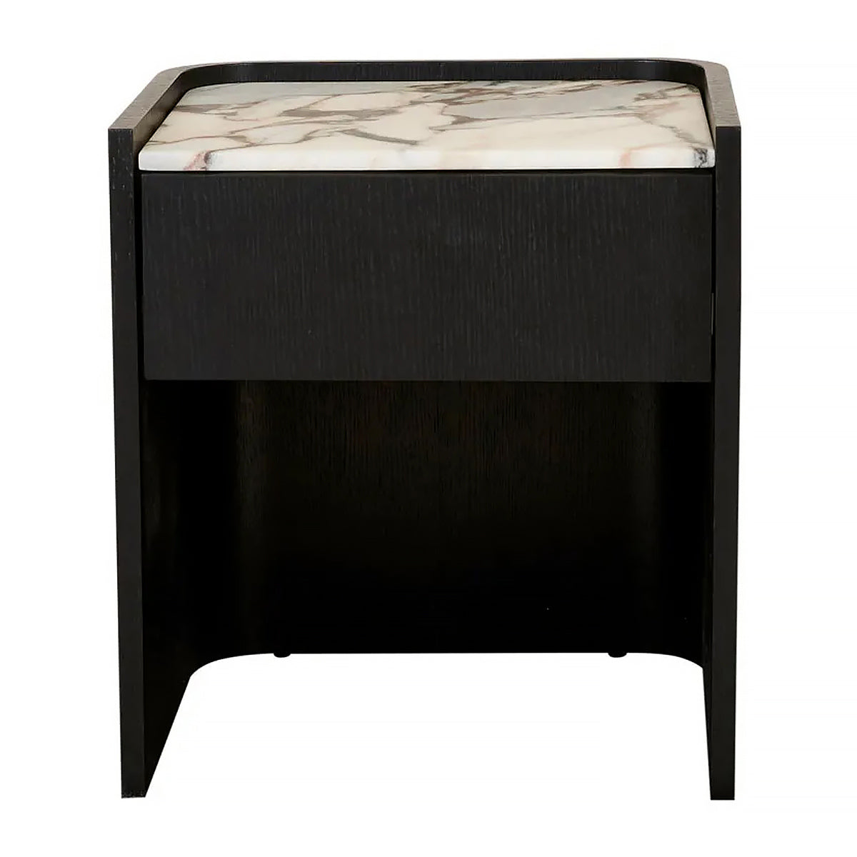 Globe West Elsie Bedside Table - Modern Nightstand with Storage Drawer for Bedroom, Living Room & Office - Stylish Wooden End Table with Shelf