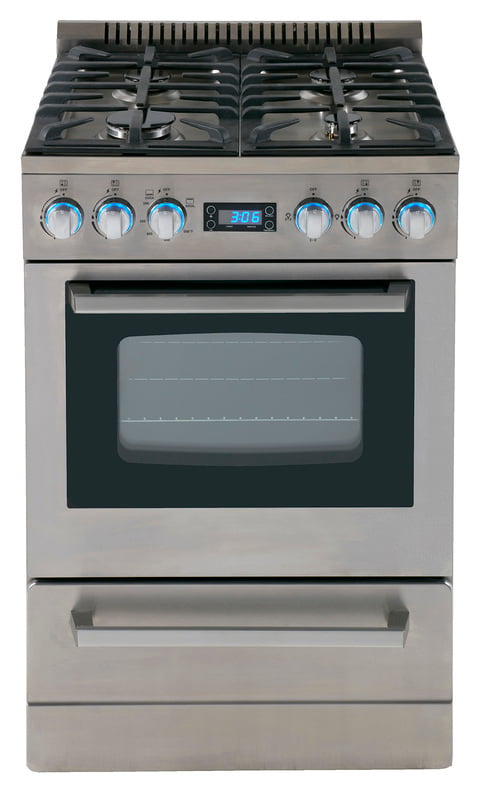 Avanti DGR24P3S 24-Inch Deluxe Gas Range - Elite Series with 4 Sealed Burners & Convection Oven - Perfect for Home Kitchens & Professional Chefs