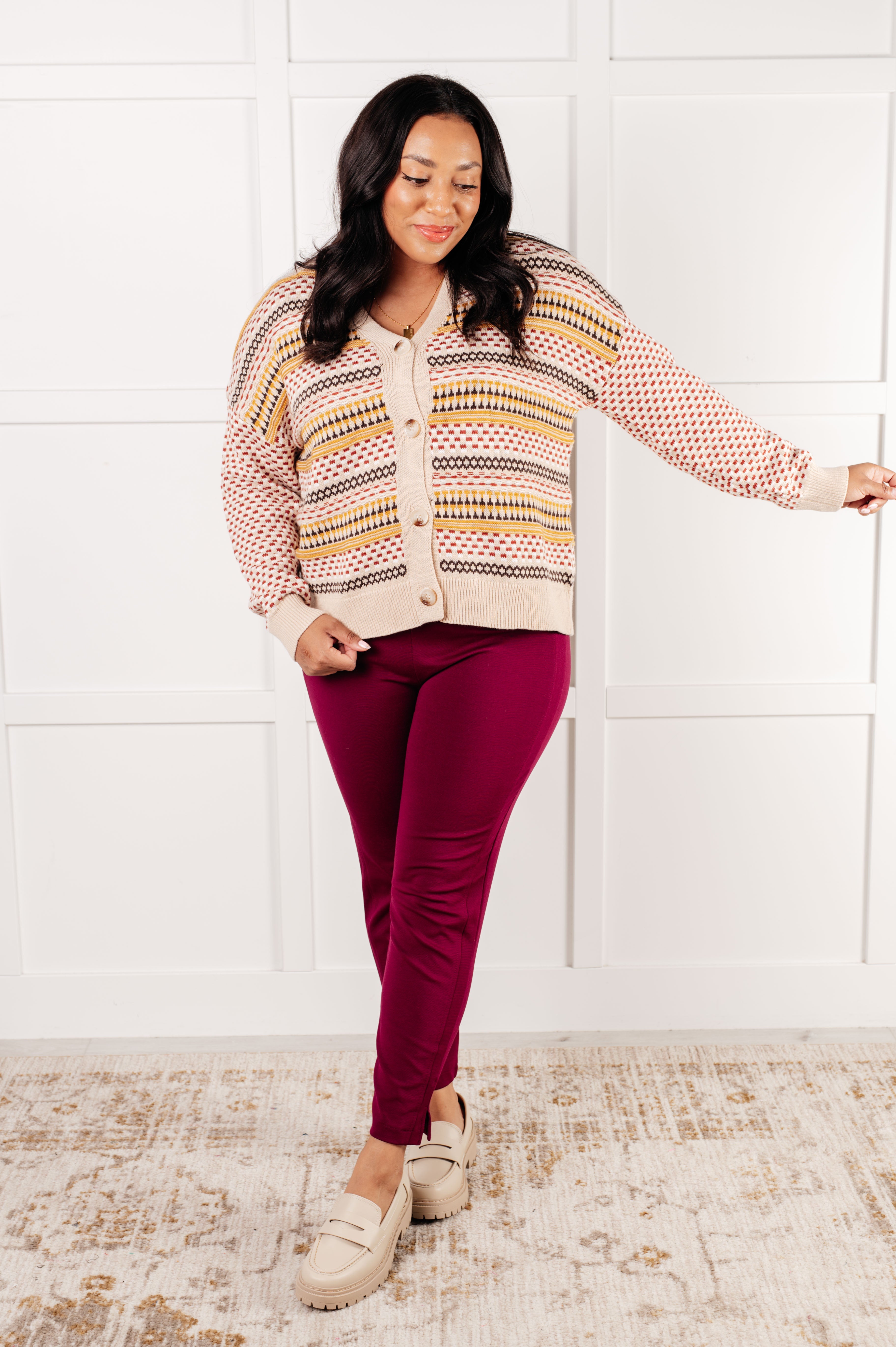 Effortless Elements Striped Cardigan for Women - Soft & Cozy Knit Sweater | Perfect for Fall, Winter & Layering Outfits