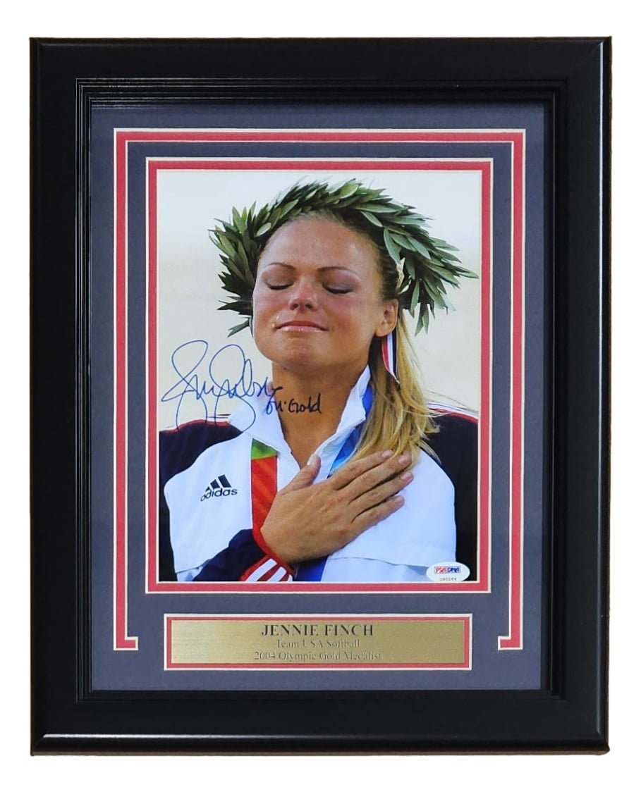Jennie Finch Autographed 8x10 USA Softball Photo - 2004 Olympic Gold Medalist - PSA/DNA Certified - Perfect for Sports Memorabilia Collectors & Softball Fans