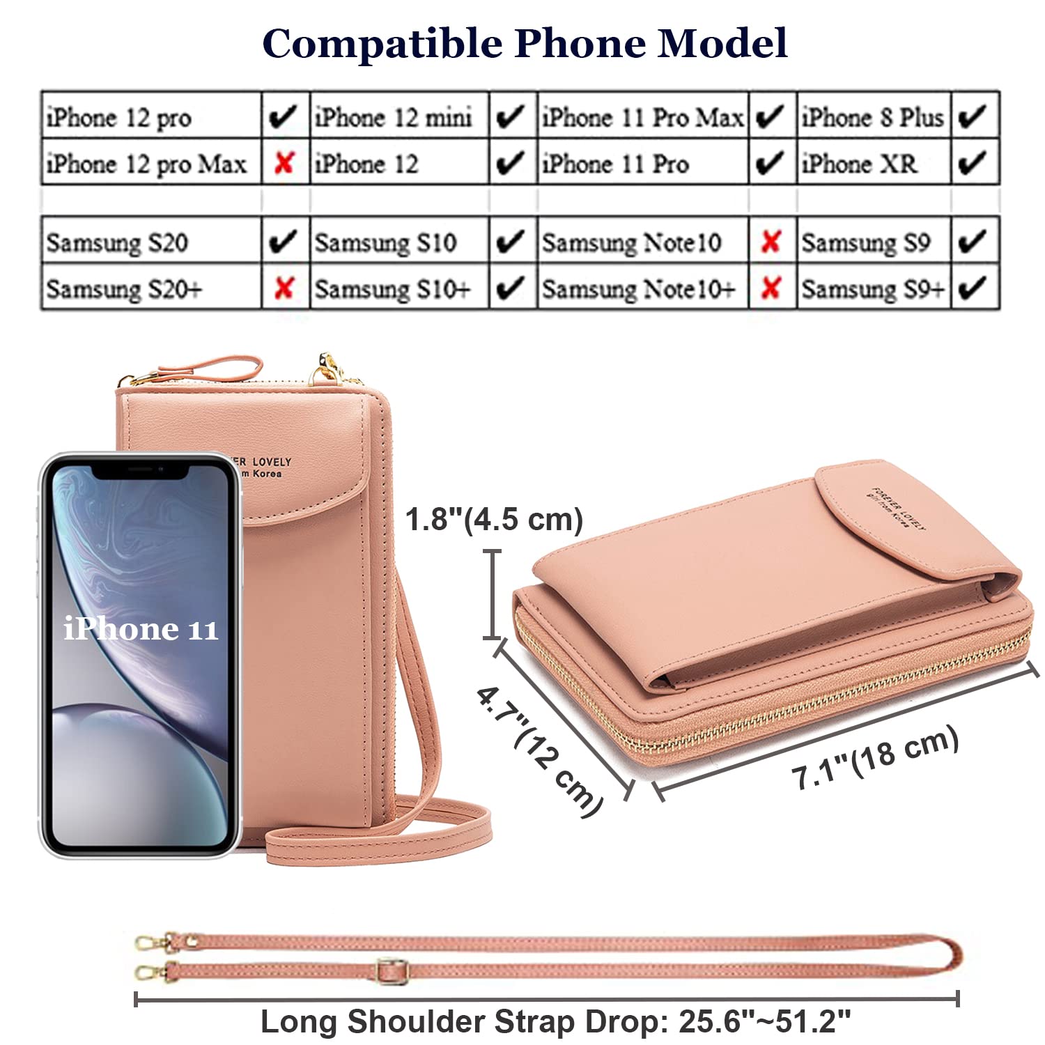 Small Crossbody Phone Purse for Women - Stylish Shoulder Bag with Adjustable Strap & Credit Card Slots | Perfect for Travel, Shopping & Everyday Use