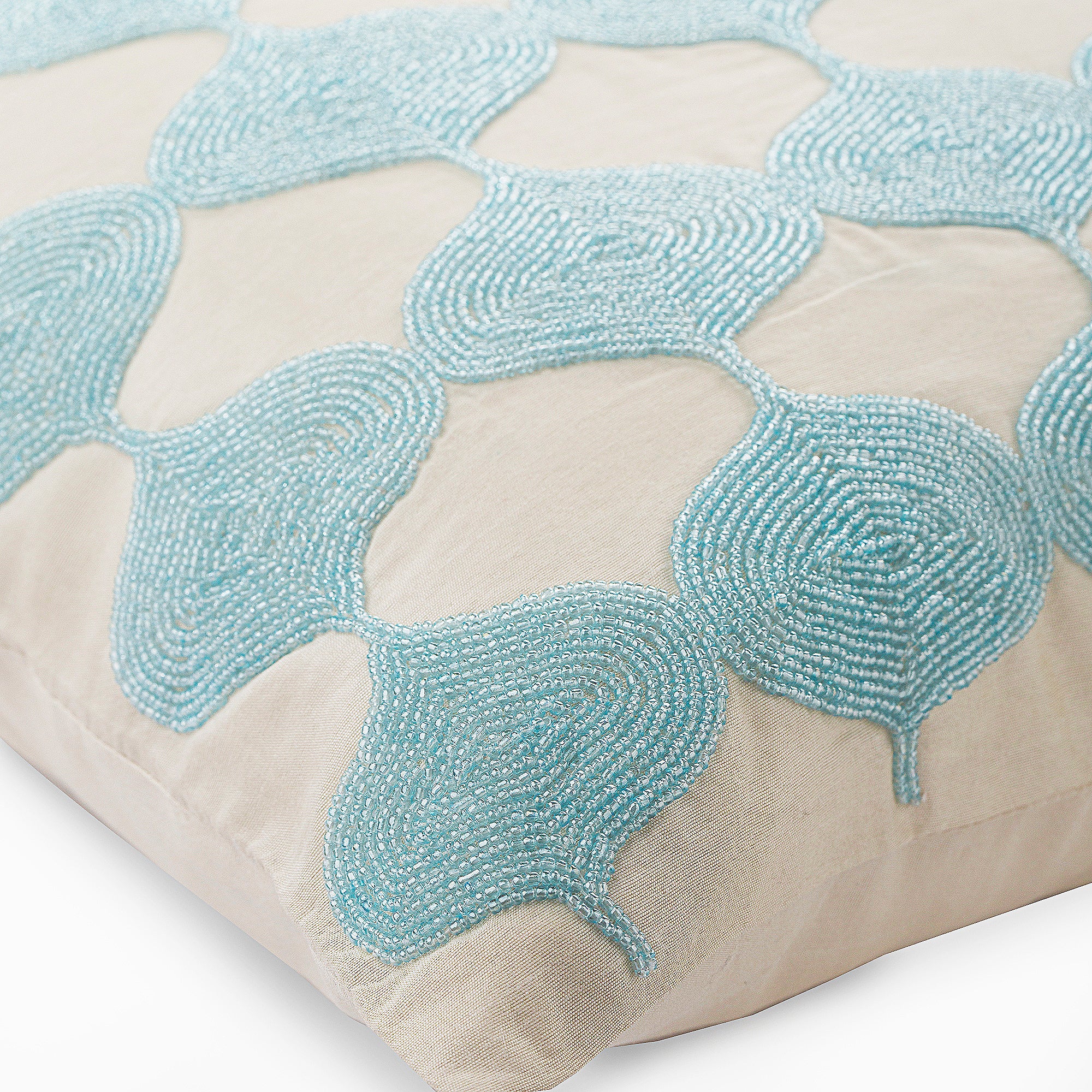 Between The Clouds Blue Art Silk Throw Pillow Cover - Elegant Home Decor for Living Room, Bedroom & Sofa - Soft & Luxurious Cushion Cover for Modern Interior Design