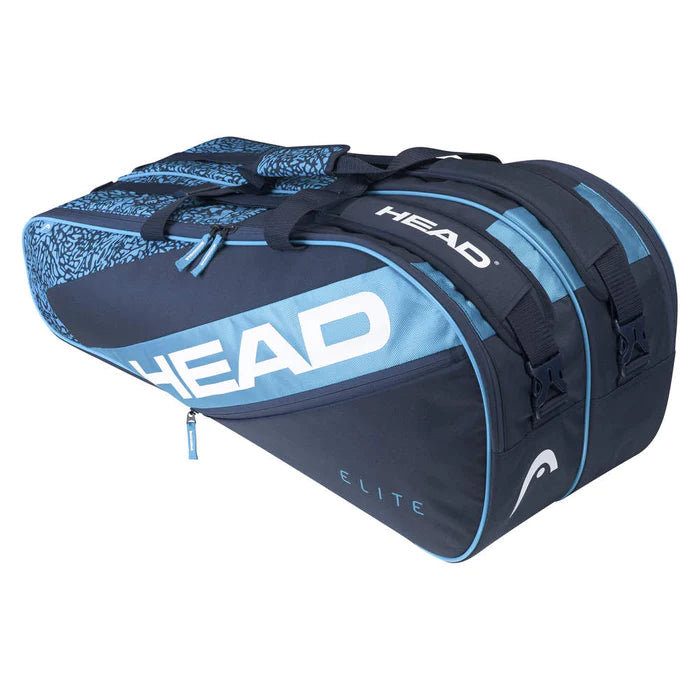 HeadElite 9 Tennis Racket Bag - Premium Blue Sports Bag for Tennis Players | Perfect for Court Training, Matches & Travel