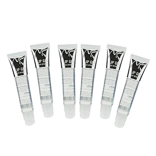 (6 Pack) NICKA K Clear Lip Gel - Hydrating & Plumping Lip Treatment for Dry Lips | Perfect for Daily Moisture, Night Care & Makeup Prep