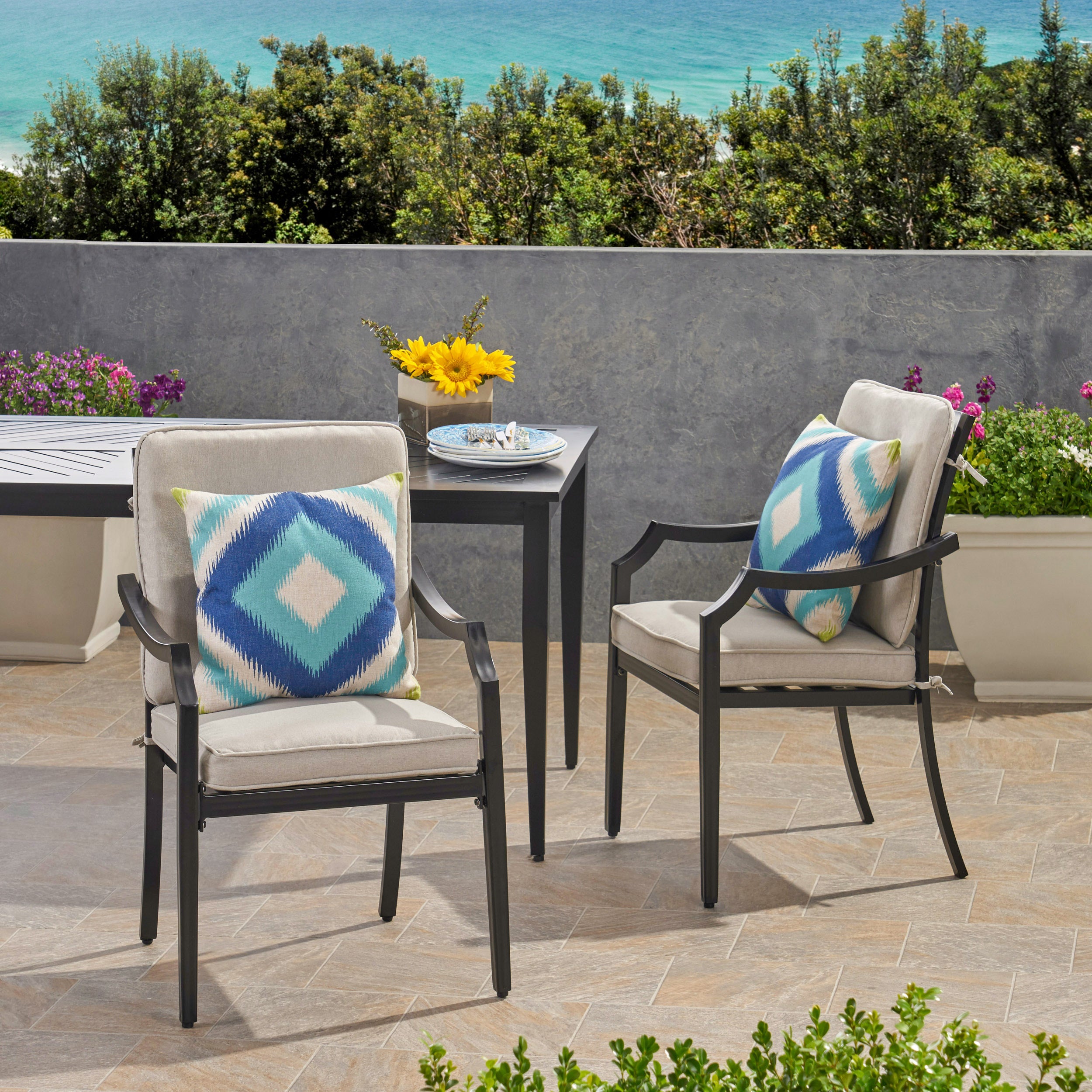 Modern Dining Chair Set of 1 - Sturdy Wooden Kitchen Chair with Cushion - Comfortable & Stylish for Home, Restaurant, or Office Use