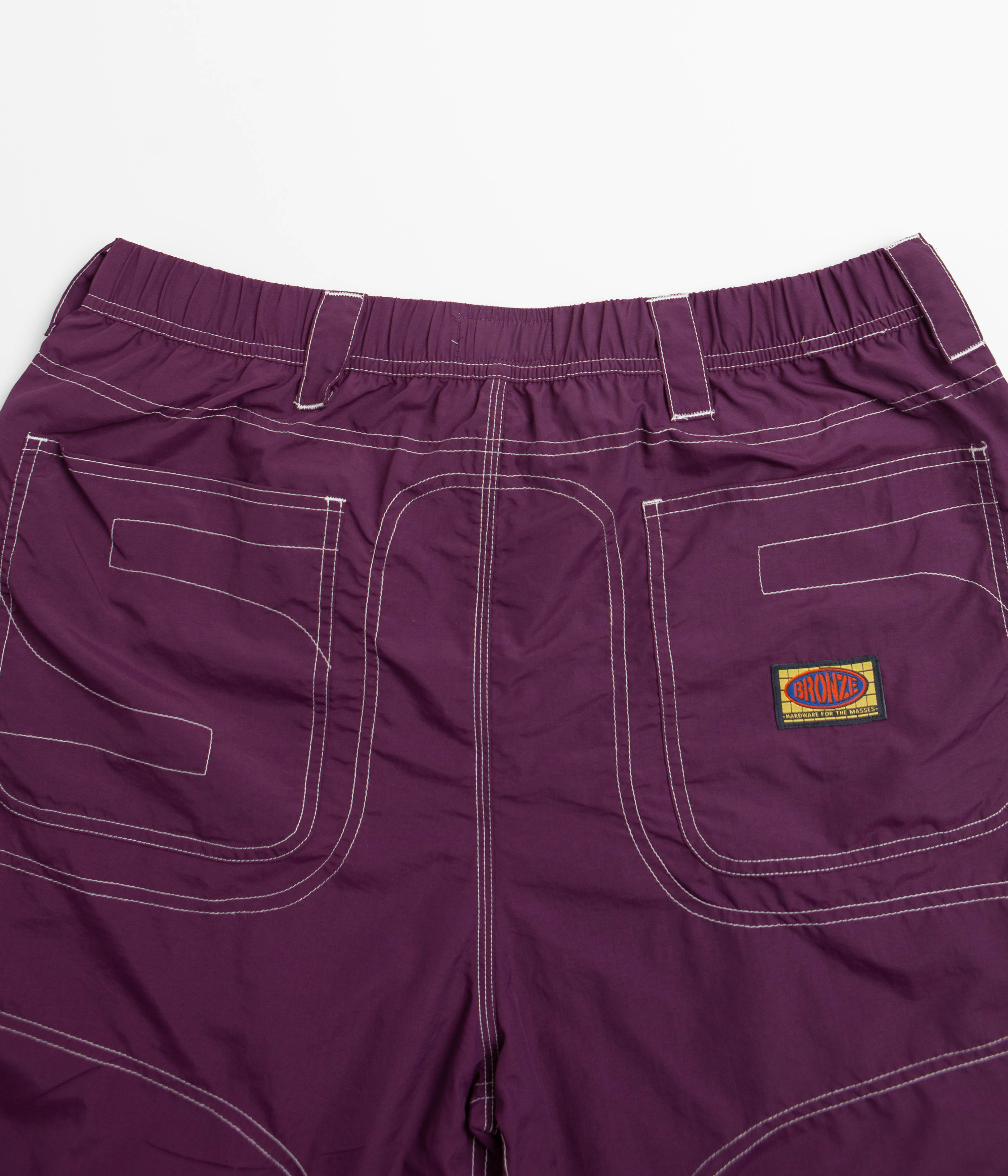Bronze 56K Double Knee Work Shorts in Eggplant Purple - Durable Men's Cargo Shorts for Construction, Hiking & Outdoor Activities