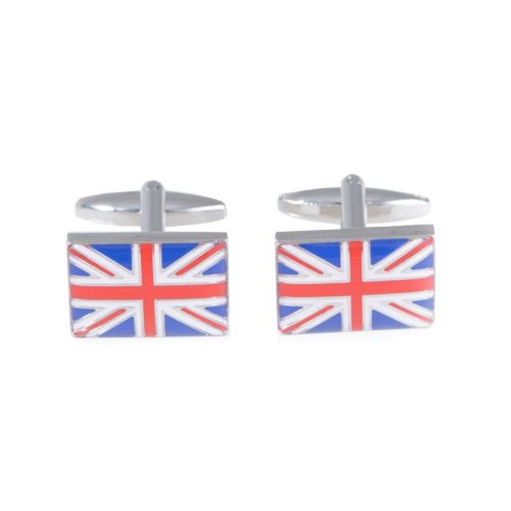 British Union Jack Flag Cufflinks for Men - Elegant UK Patriotic Dress Accessories for Weddings, Business & Formal Events