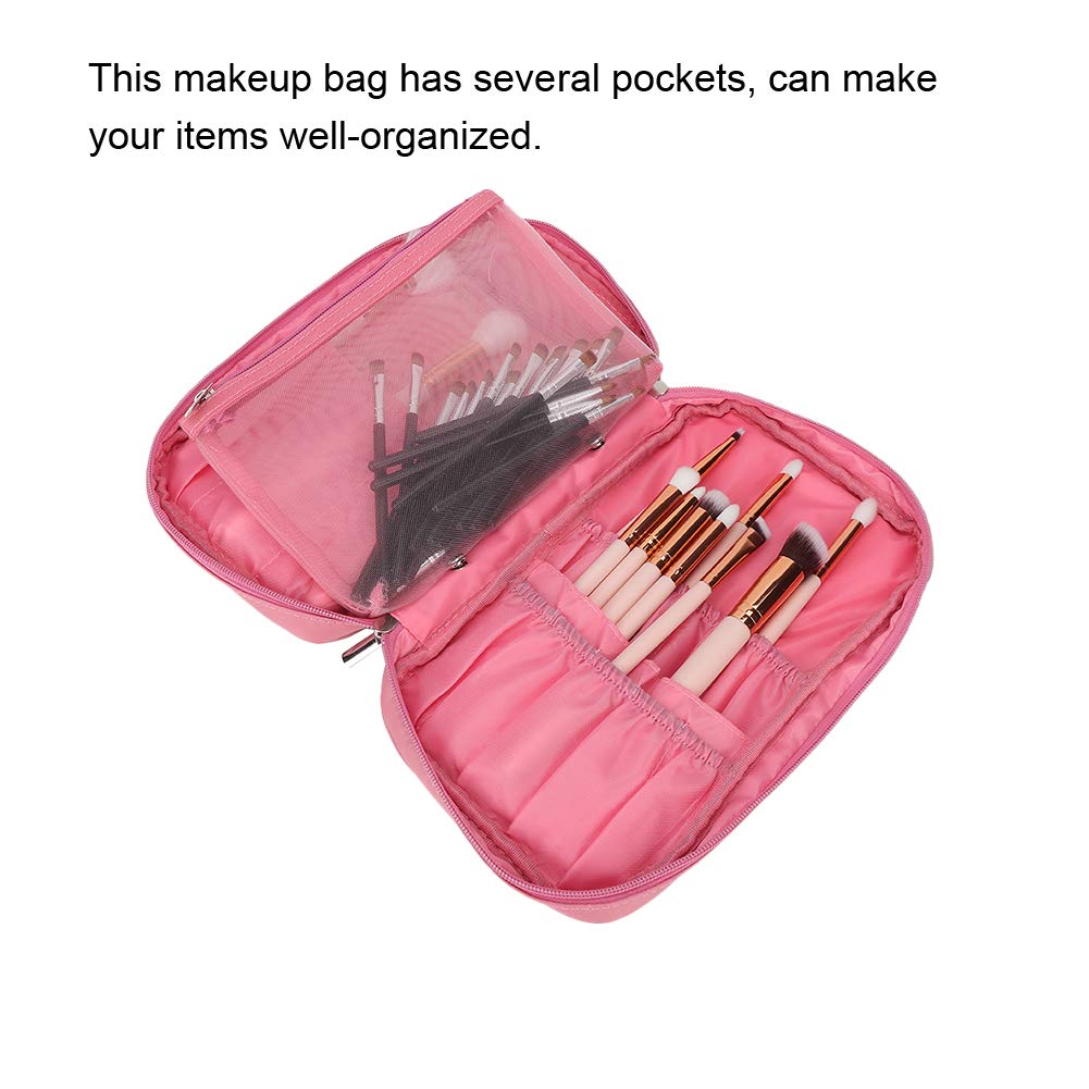 Premium Durable Makeup Organizer - Travel Cosmetic Bag with Multiple Pockets for Brushes, Lipstick & Beauty Essentials | Perfect for Home, Travel & On-the-Go Makeup Storage