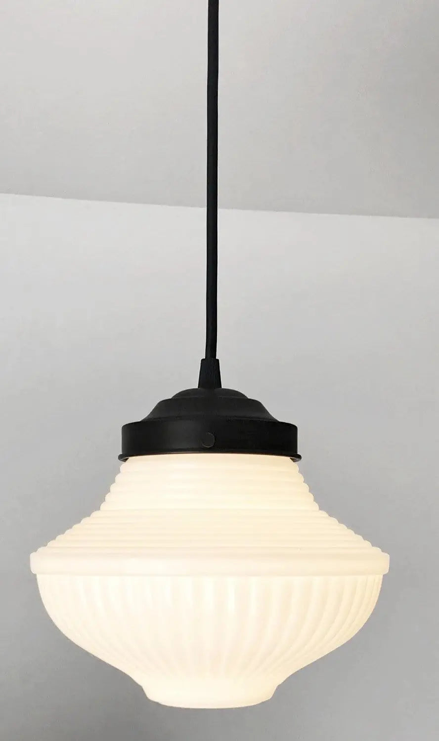 Vintage Style Schoolhouse Pendant Light - Classic Industrial Ceiling Fixture for Kitchen, Dining Room, Bedroom & Office Lighting