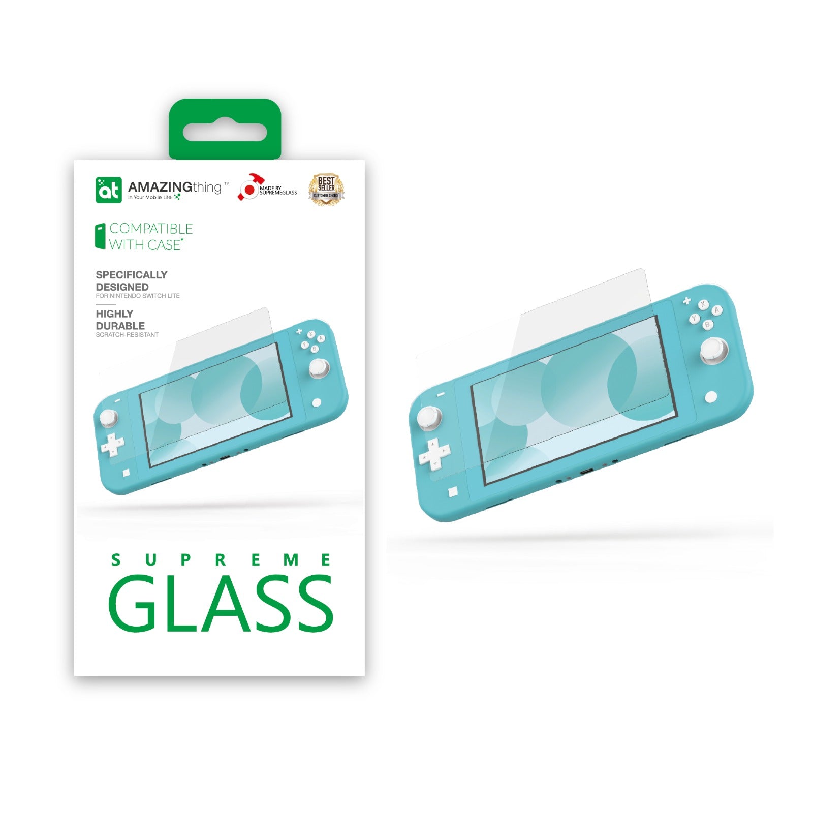 Premium Tempered Glass Screen Protector for Nintendo Switch Lite - Anti-Scratch, Bubble-Free, HD Clear Protection for Gaming on the Go