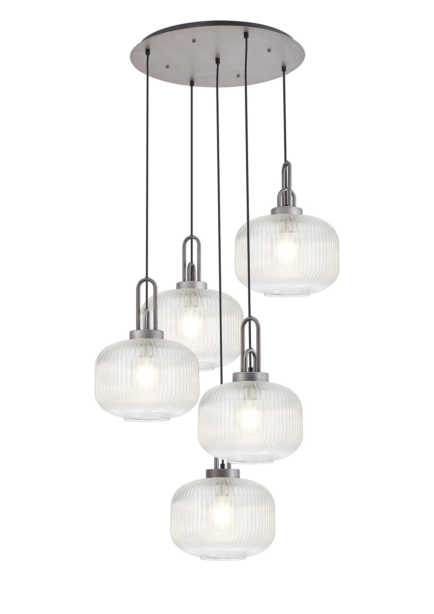 Stylish Cadiz 5-Light Cluster Pendant Light Fixture - Modern Ceiling Lighting for Dining Room, Kitchen & Living Room