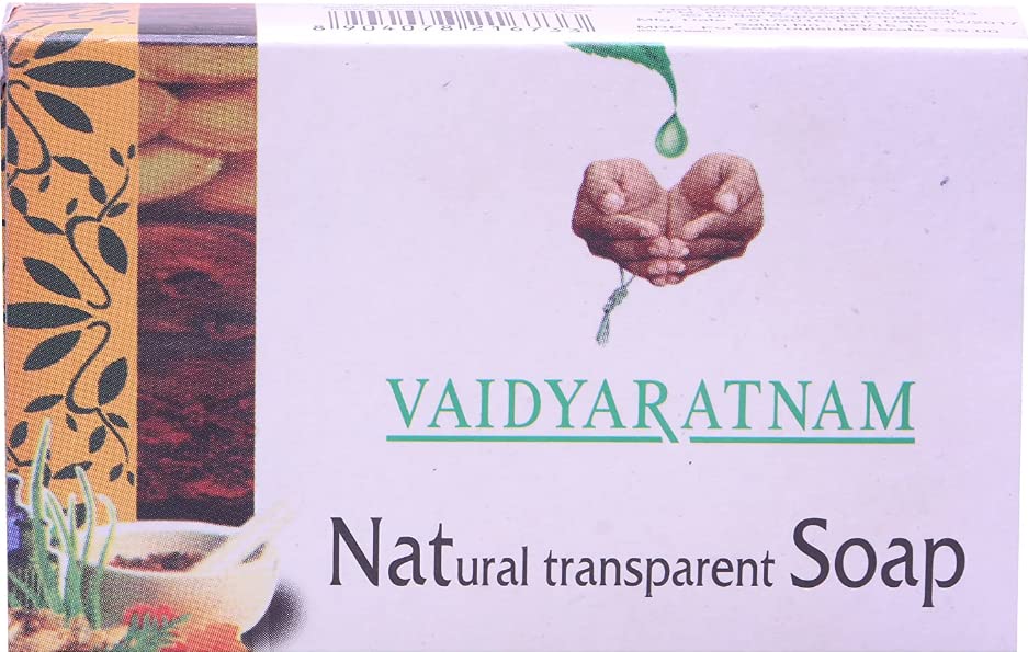 Vaidyaratnam Ayurvedic Herbal Soap for Glowing Skin - 100% Natural Ingredients for Daily Cleansing & Nourishment - Perfect for Sensitive Skin & Spa Treatments