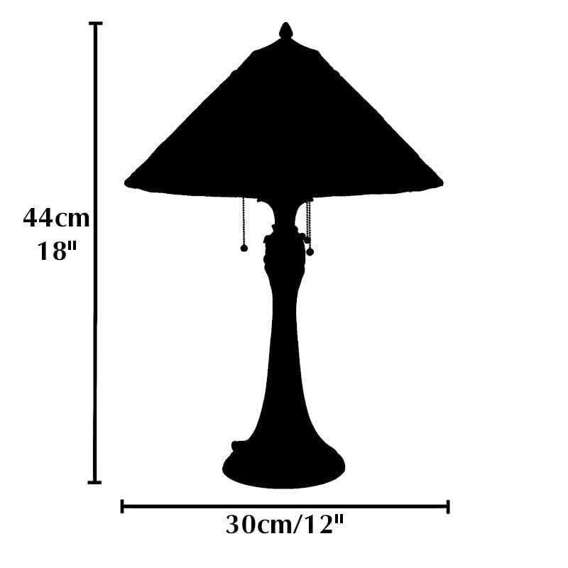 Elegant Rosette Swan Neck Tiffany Lamp - Stained Glass Table Light for Home & Office Decor - Perfect for Living Room, Bedroom, or Study Lighting