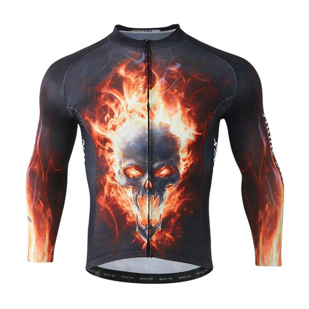 Men's Pro Cycling Jersey Set - Long Sleeve Quick Dry Bike Jacket & Bib Shorts with 9D Padding | High Performance Cycling Gear for Road Biking, Mountain Biking & Training